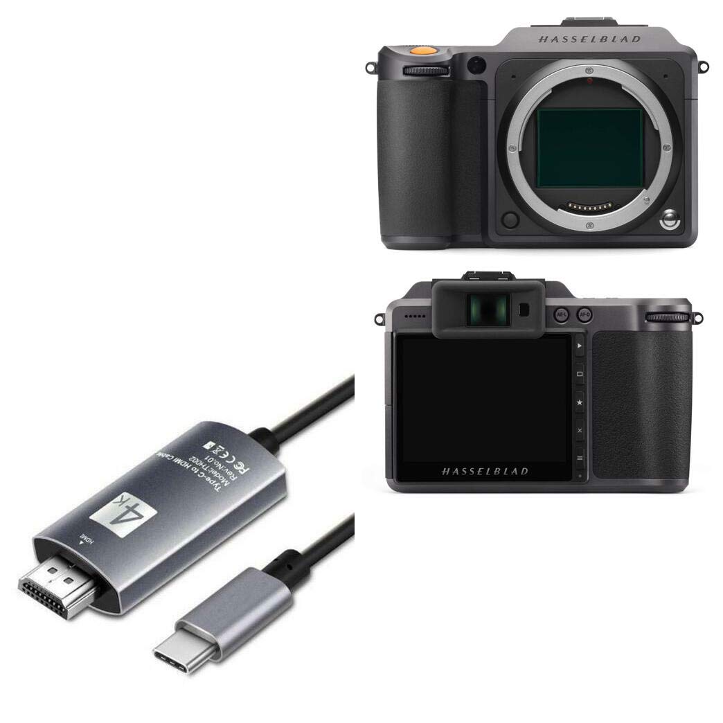BoxWave USB Type-C to HDMI Cable (6 ft) - Compatible with Hasselblad X1D II 50c - SmartDisplay Cable - Jet Black - Perfect for Photography Studios & 4K Video Editing
