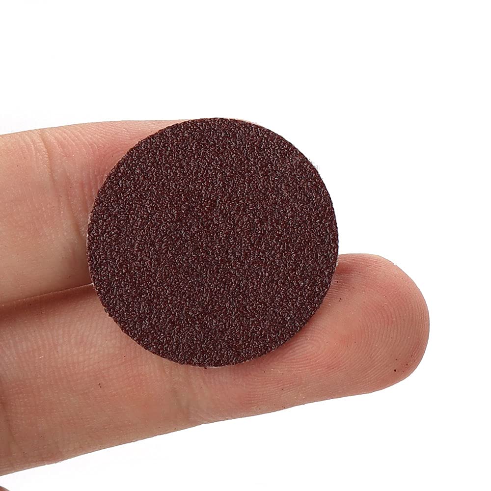 100 Pcs 1 Inch Quick Change Sanding Discs - Aluminum Oxide Roll Lock Sanding Pads for Die Grinder, Surface Conditioning & Polishing (180 Grit) - Perfect for Metal, Wood & Automotive Finishing