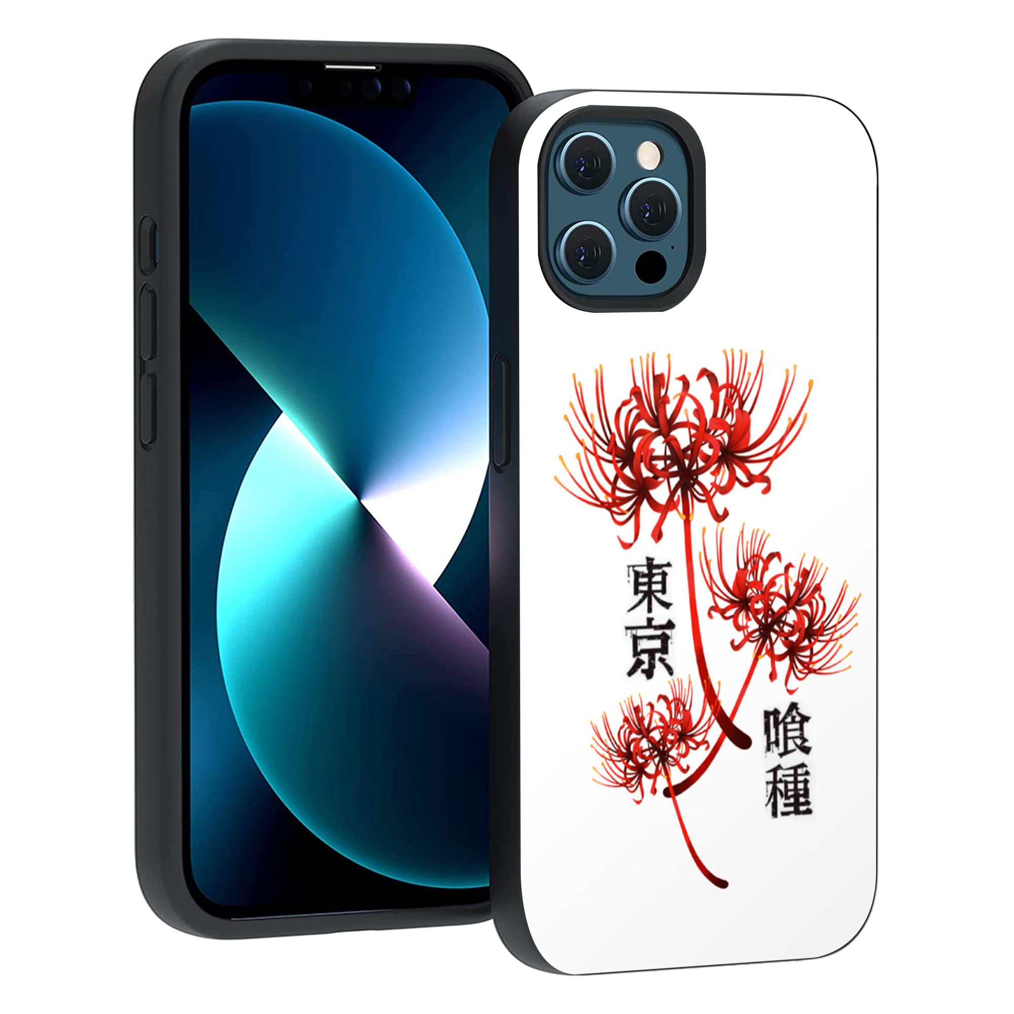 SEPEI iPhone 12 Case & iPhone 12 Pro Case - Shockproof Full Body Protection Slim Thin Cover with Anime Tokyo Ghoul Comic Design | Perfect for Daily Use, Travel & Outdoor Activities