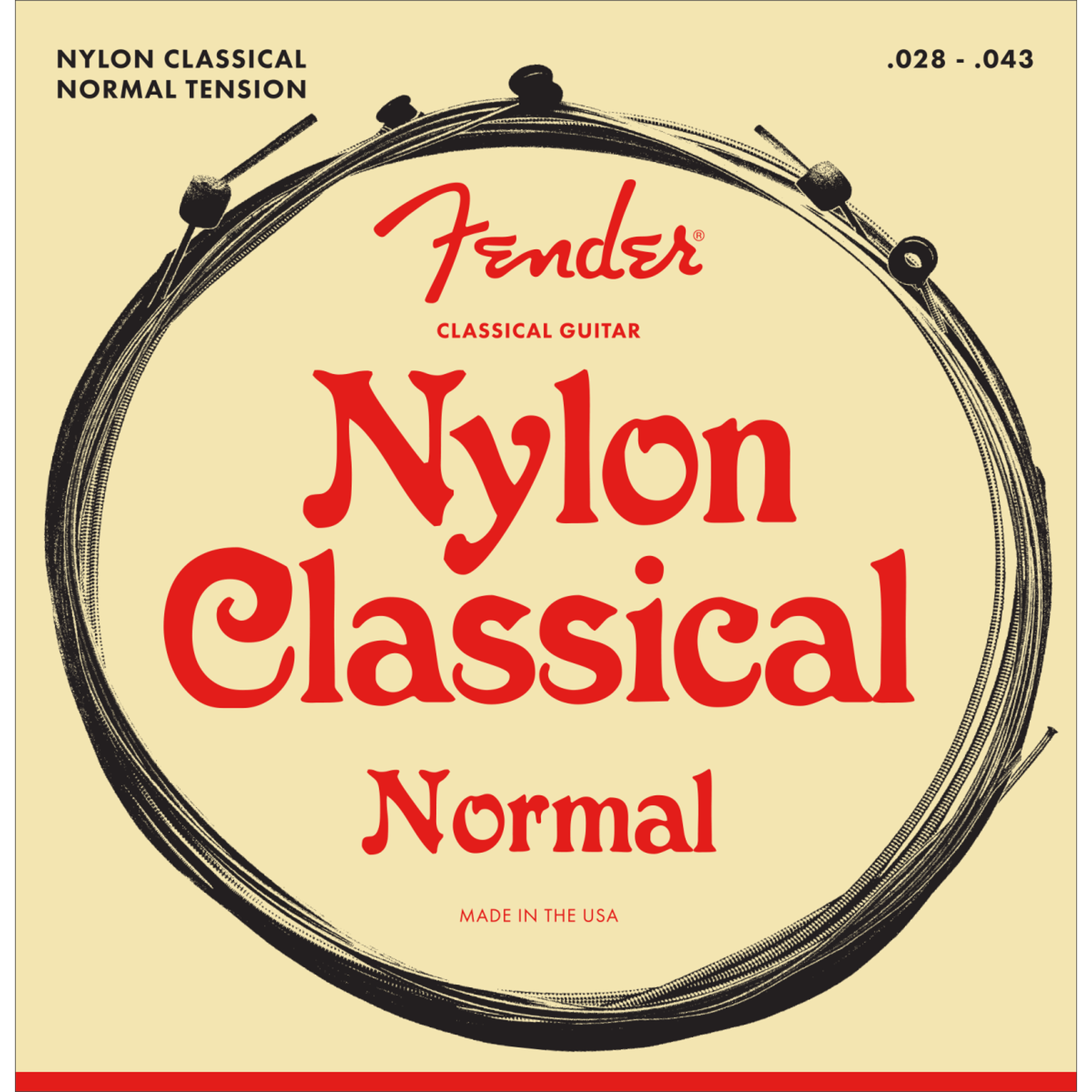 Fender 100 Tie End Nylon Classical Guitar Strings - Premium Quality for Classical & Flamenco Guitar Players - Perfect for Performances, Practice & Studio Recording