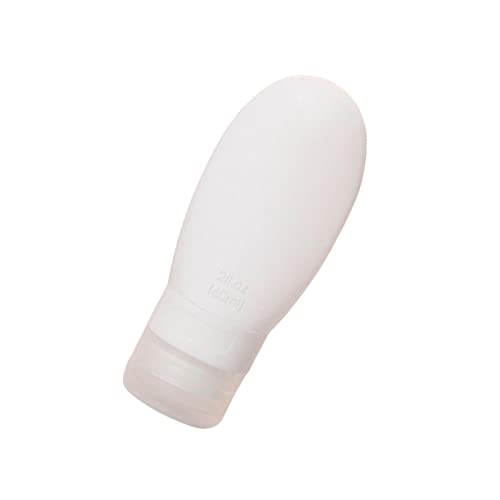 AMLESO Refillable Silicone Travel Bottles for Toiletries - Leak-Proof Portable Liquid Containers for Perfume, Shampoo, Conditioner & Body Wash | TSA Approved Cosmetic Travel Accessories (White) - Perfect for Air Travel, Gym & Vacation Essentials