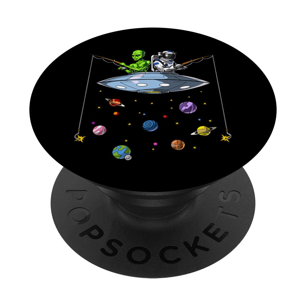 Alien Astronaut UFO Space Planets Funny Aliens PopSockets Standard PopGrip - Intergalactic Phone Grip & Stand for Galaxy Lovers, Sci-Fi Fans & Space Enthusiasts