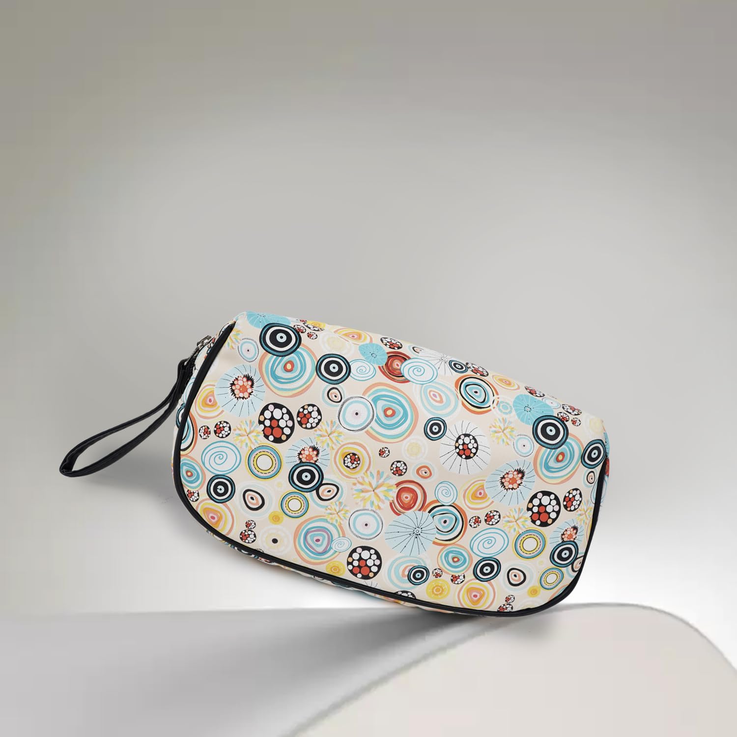CIMONI® Premium Vegan Leather Makeup Bag for Women - Stylish Printed Travel Cosmetic Organizer, Waterproof & Spacious (Multicolor) | Perfect for Travel, Daily Use & Gift Giving