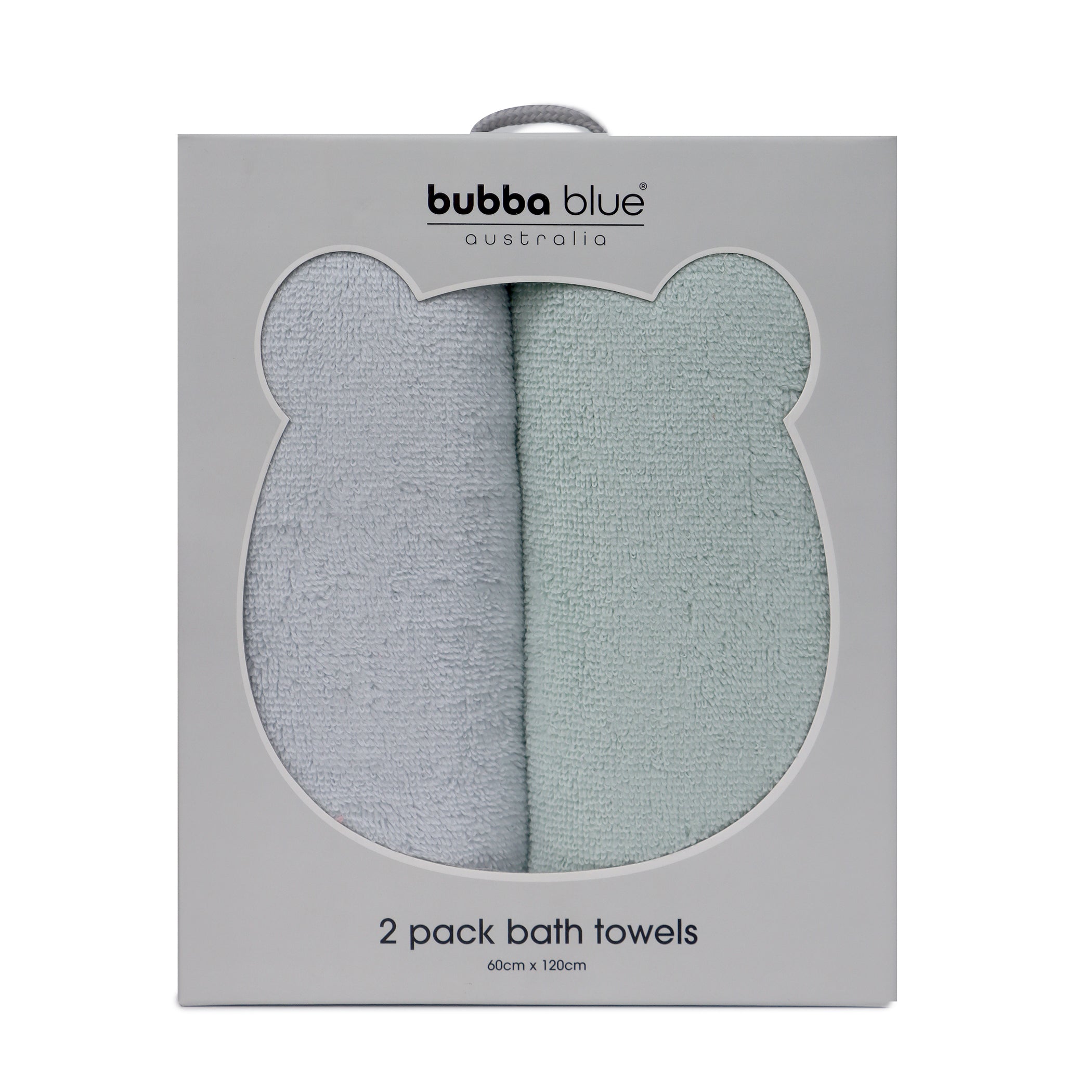 Premium Nordic 2-Pack Bath Towels - Dusty Sky & Dusty Mint Colors | Soft Absorbent Quick-Dry Towels for Spa, Bathroom, Pool & Beach Use