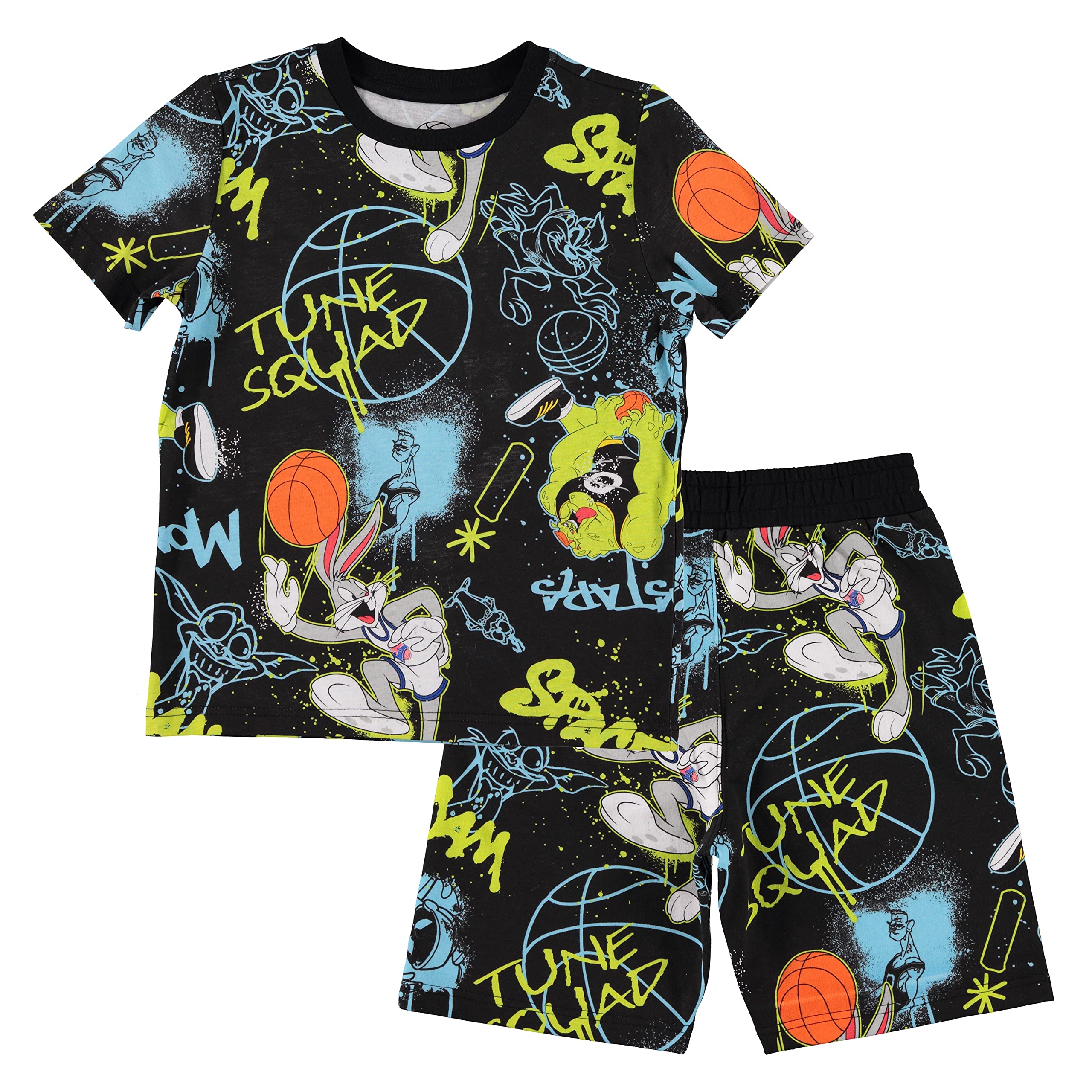 Space Jam Boys Basketball Outfit - Shorts and T-Shirt Set for Kids | Basketball Game, Birthday Party & Casual Wear