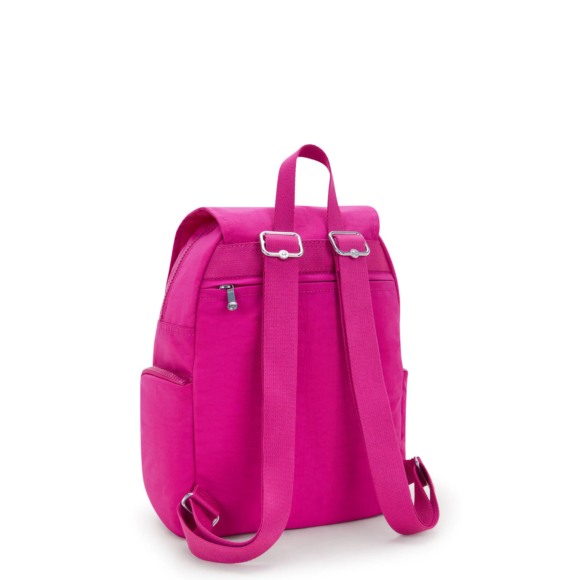 Kipling City Zip Small Backpack for Women - Glowing Fuchsia Lightweight Travel Daypack, Perfect for Commuting, School & Shopping