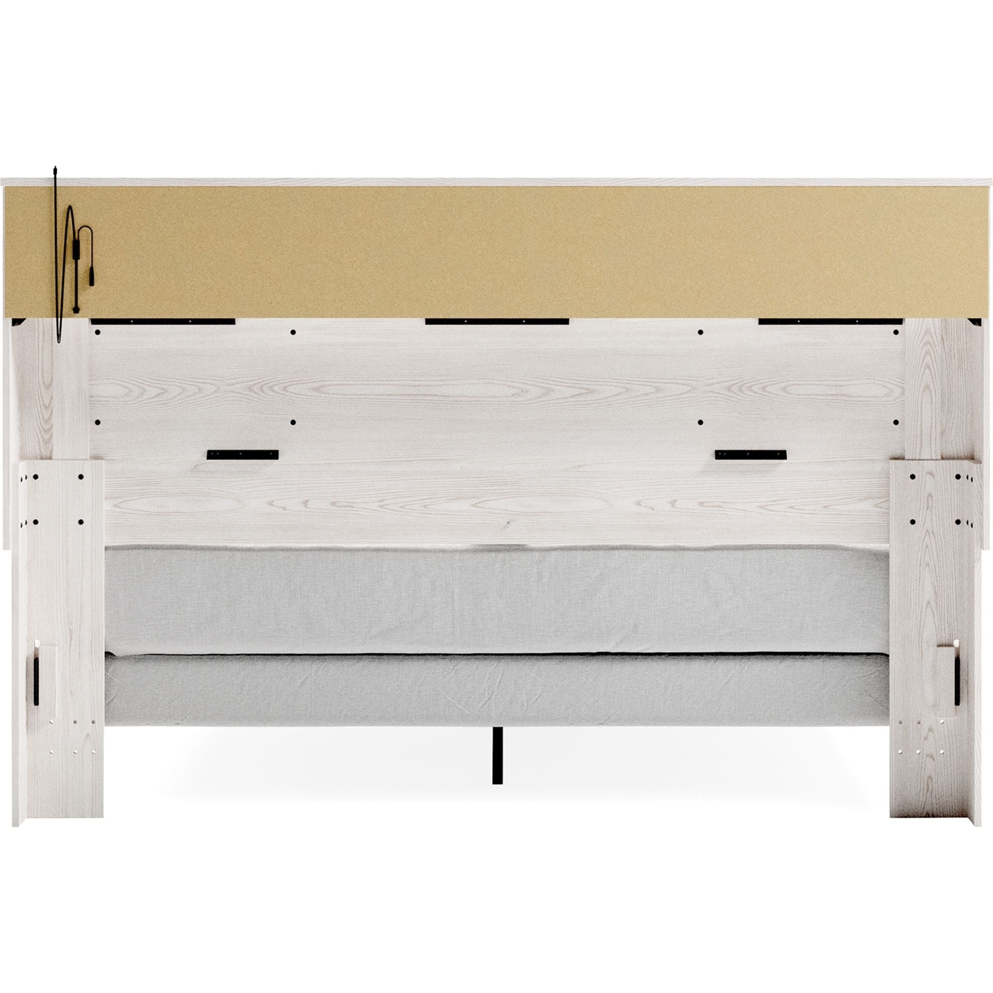 Altyra White Bookcase Bed with Storage - Modern Space-Saving Bed Frame for Small Apartments & Dorm Rooms
