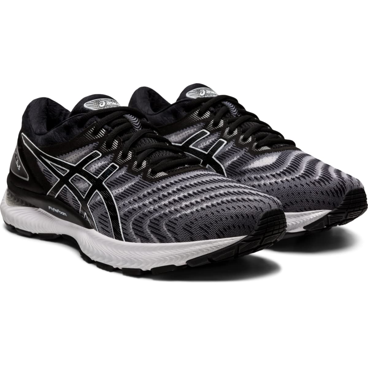 ASICS Gel-Nimbus 22 Running Shoes for Men - White/Black - Size 7 D (M) - Cushioned Comfort for Long Distance Running & Marathon Training