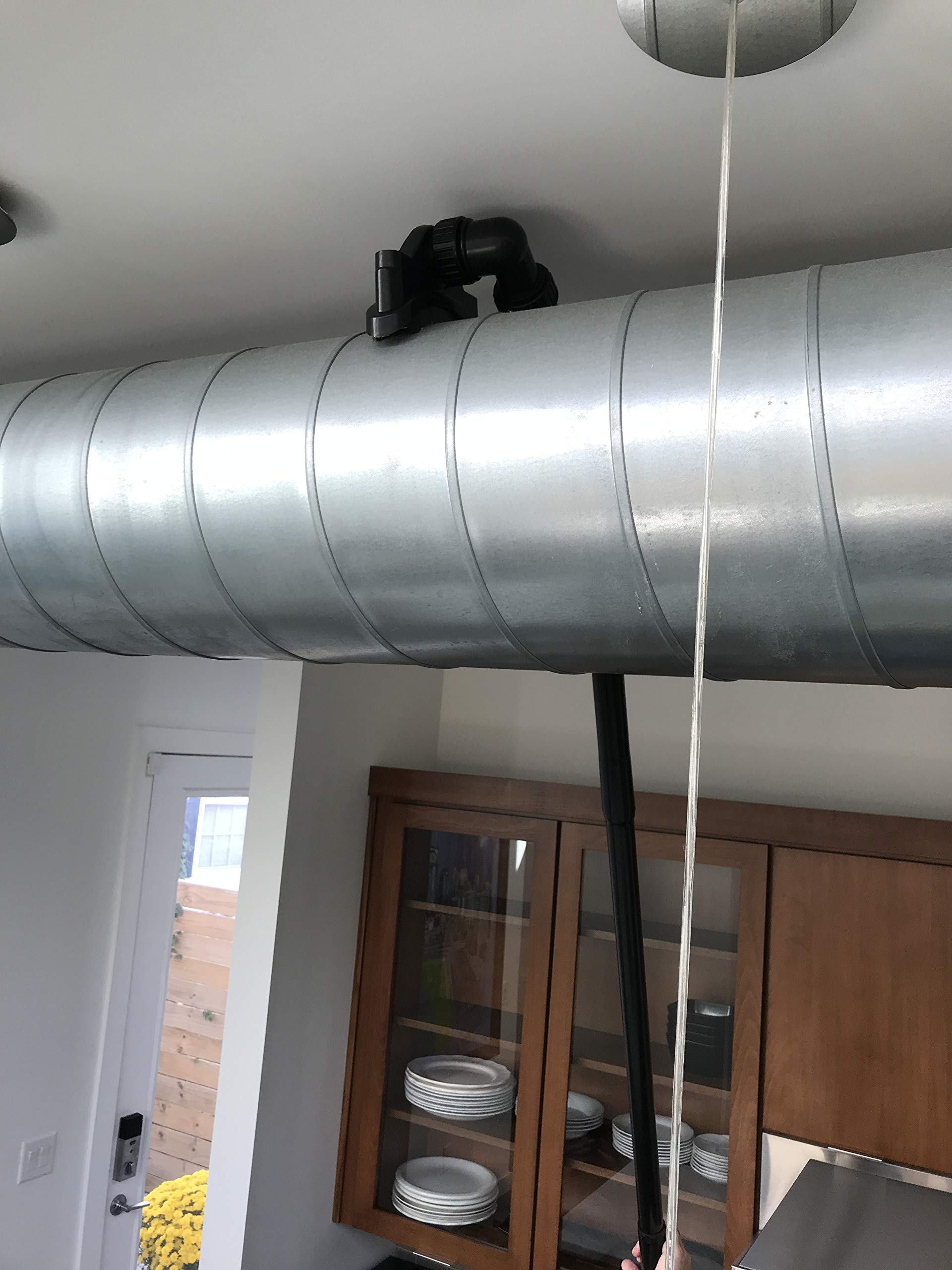 Cen-Tec Systems 93125B High Reach Vacuum Attachment Kit - 24 Ft Extension Hose with Carry Bag, Black - Perfect for Cleaning Gutters, Ceiling Fans & Hard-to-Reach Areas