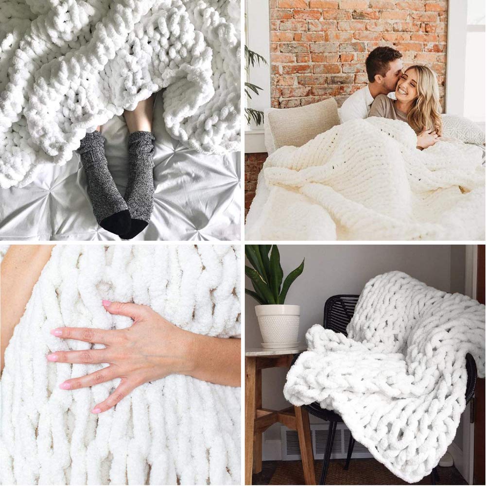 Handmade Chunky Knit Blanket - Super Large 40