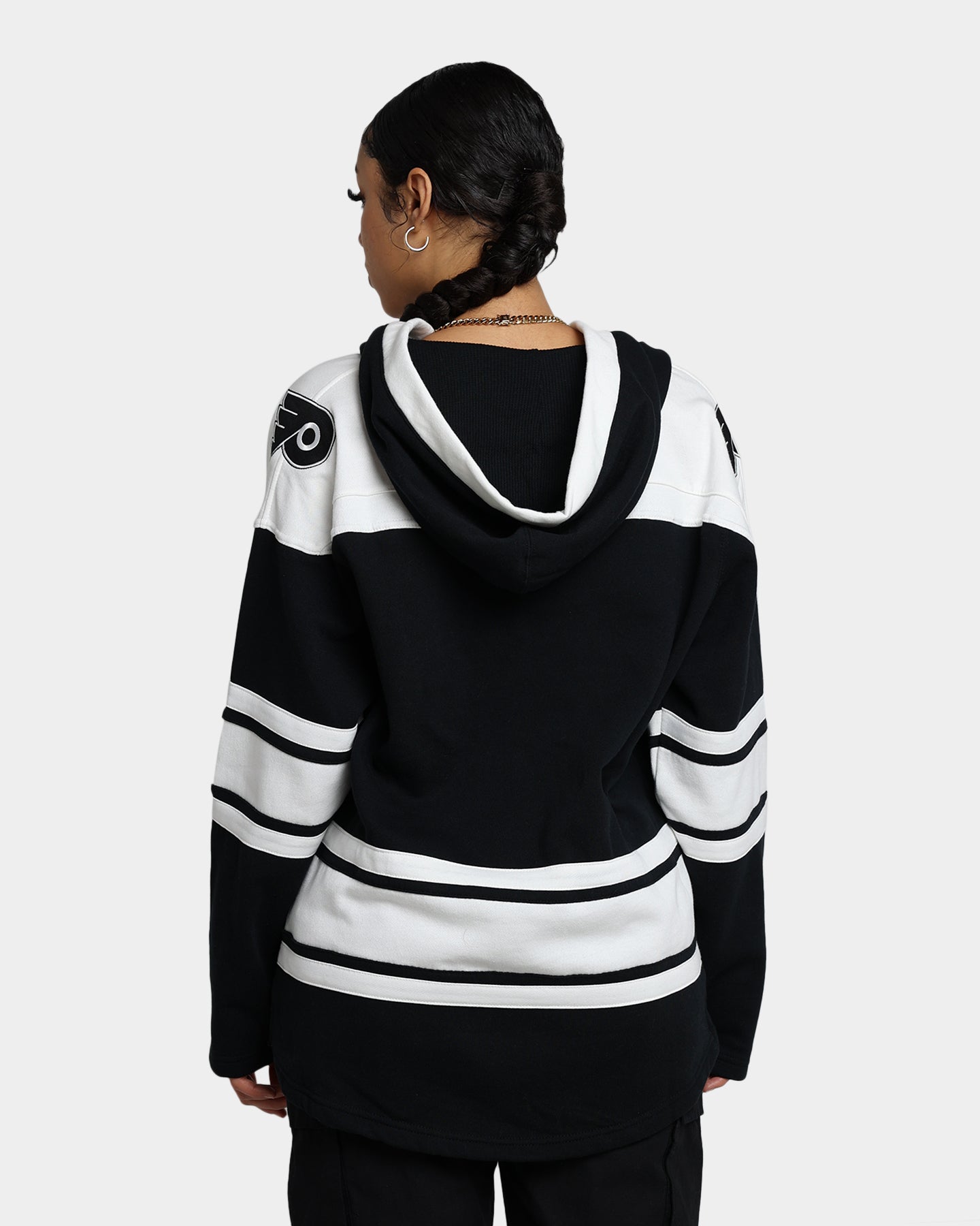 47 Brand Philadelphia Flyers Superior Lacer Hoodie - Men's NHL Team Zip-Up Sweatshirt - Jet Black - Perfect for Game Day & Casual Wear