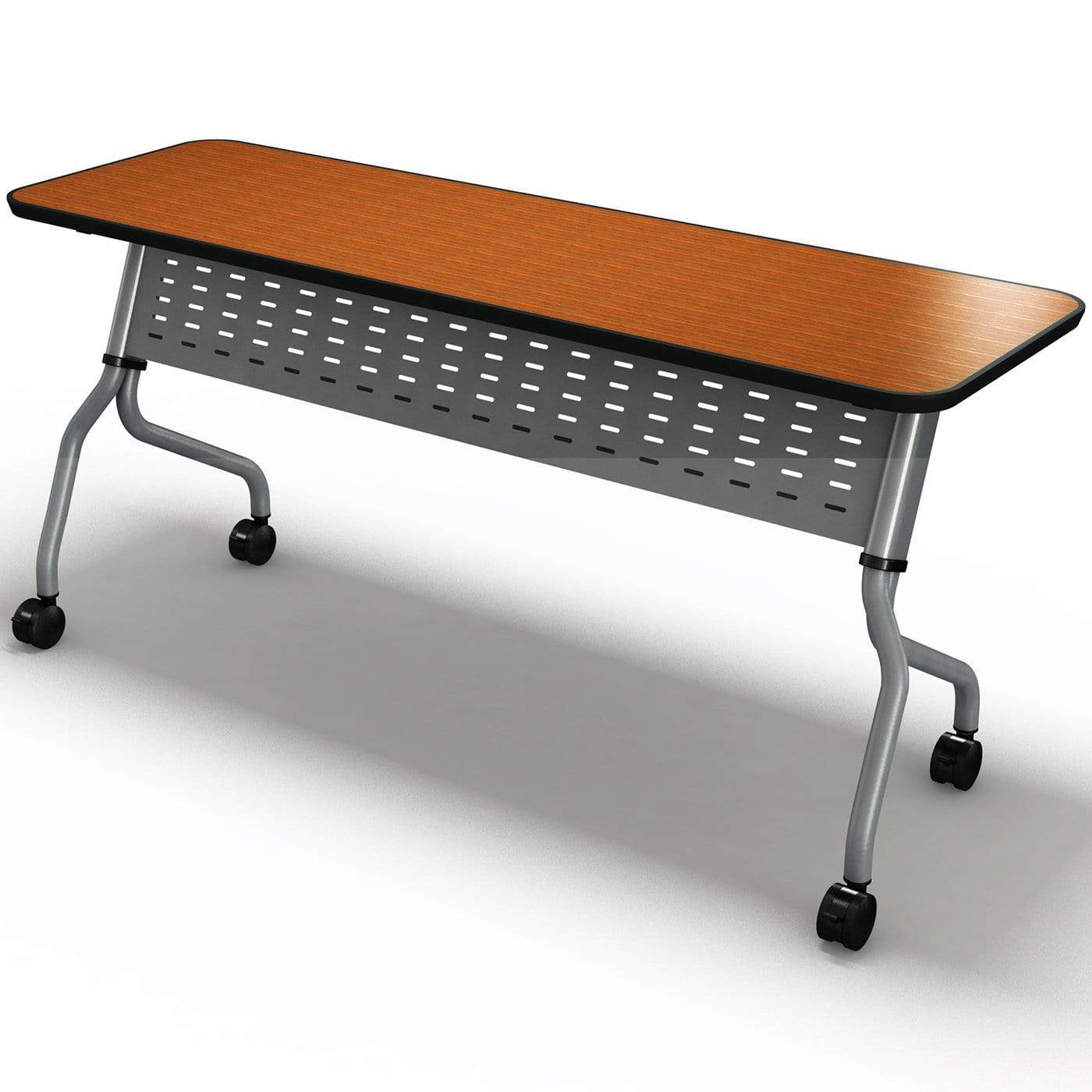 Safco Mayline Sync 48x24 Inch Rectangular Conference Table - Biltmore Cherry Finish [SY2448TLCRM] - Perfect for Office Meetings, Conference Rooms & Collaborative Workspaces