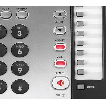 AT&T 1070 4-Line Expandable Corded Phone System with Caller ID, Call Waiting & Speakerphone - 1 Handset (Black/Silver) for Home & Office Communication