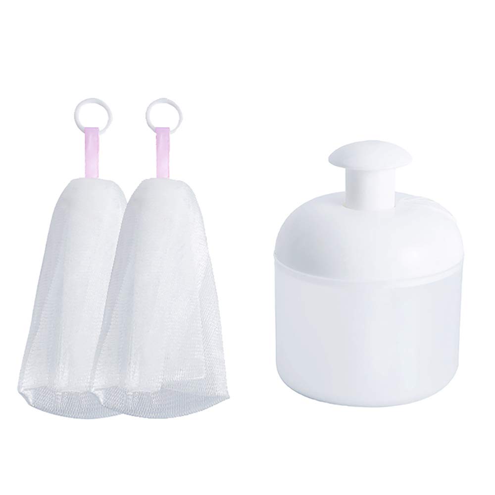 3-Pack Double Layer Bubble Foam Net for Bottles - Reusable Mesh Pouch for Bath & Shower (Perfect for Travel, Baby Bath & Spa Use)