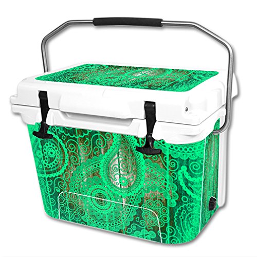 MightySkins Protective Vinyl Skin Cover for RTIC 20 qt Cooler (2016) - Vintage Paisley Design | Durable Sticker Decal for Outdoor, Camping, and Picnic Use