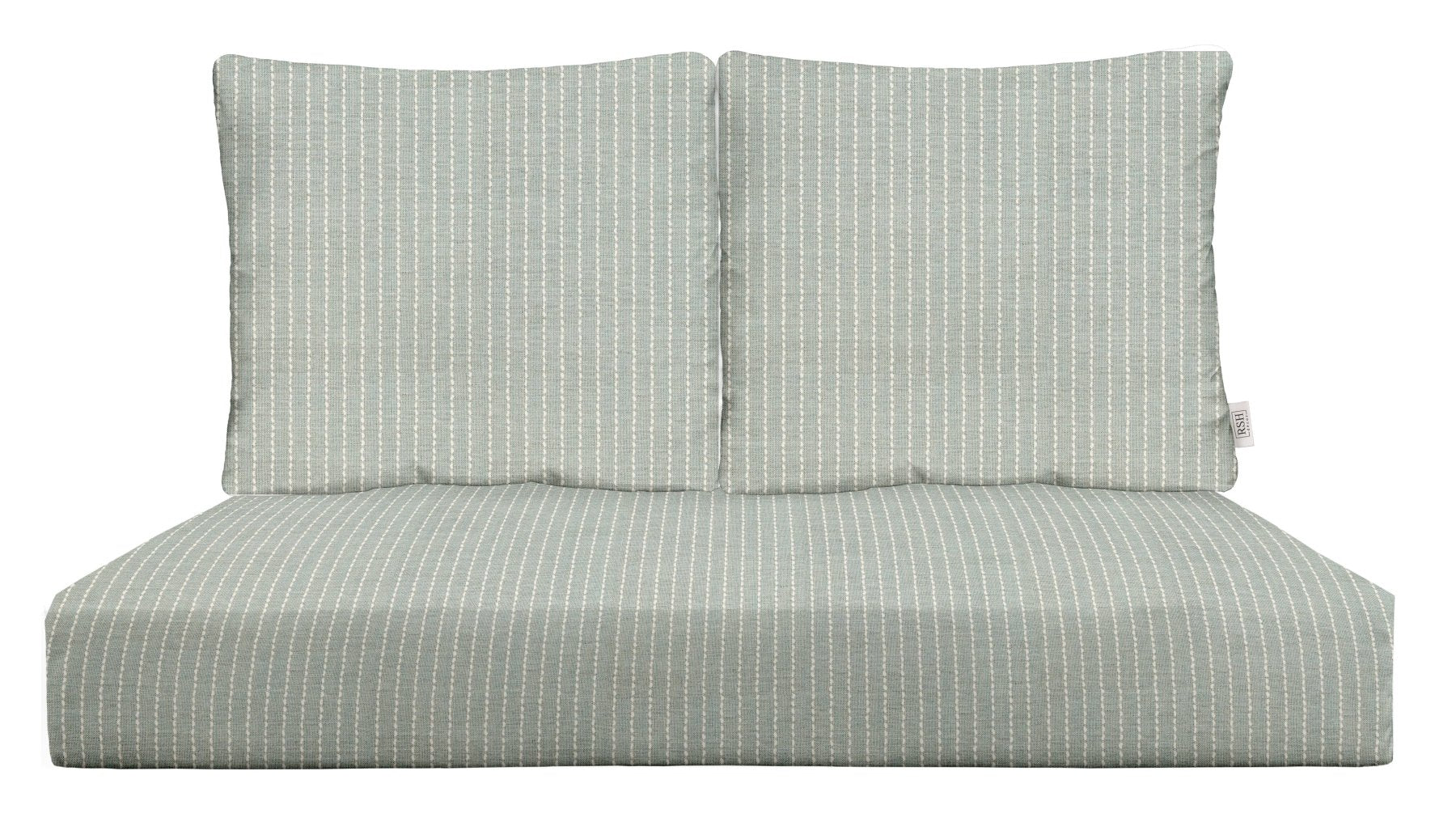 Sunbrella Designer Fusion Trail Deep Seating Pillow Back Loveseat Cushion Set - Water-Resistant Outdoor Patio Furniture Cushions for Porch, Deck & Garden Lounge