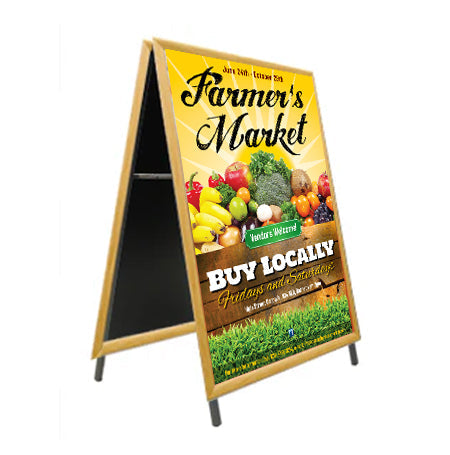 12x24 Wooden A-Frame Sign Holder with 1 1/4