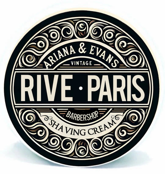 Ariana & Evans Rive Paris Shaving Cream for Men - Premium Luxury Shave Soap with Natural Ingredients - Perfect for Sensitive Skin & Close Shaves at Home or Travel