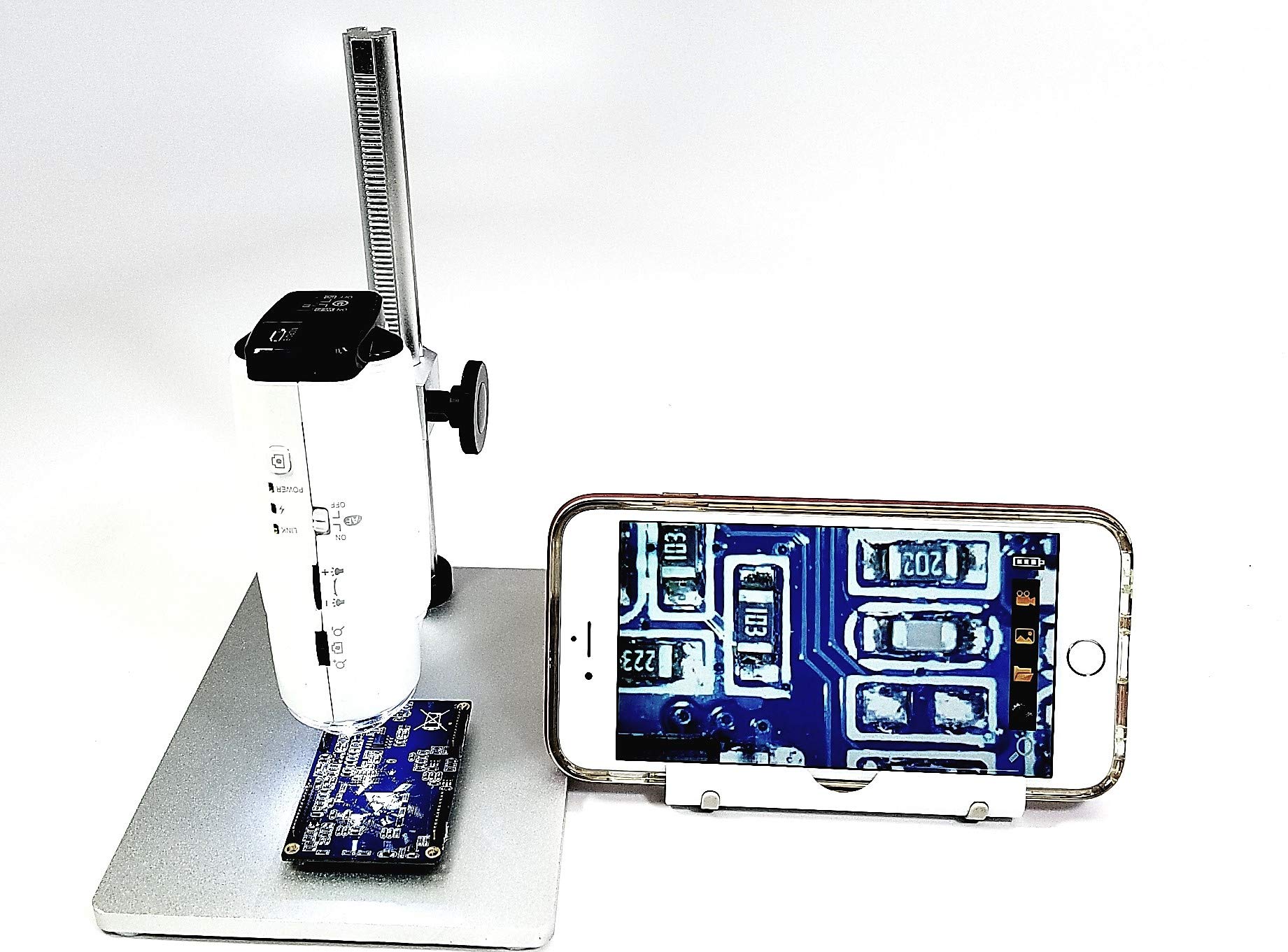 UM05 Handheld USB Digital Autofocus Microscope with Steel Stand - 320x Magnification for 22