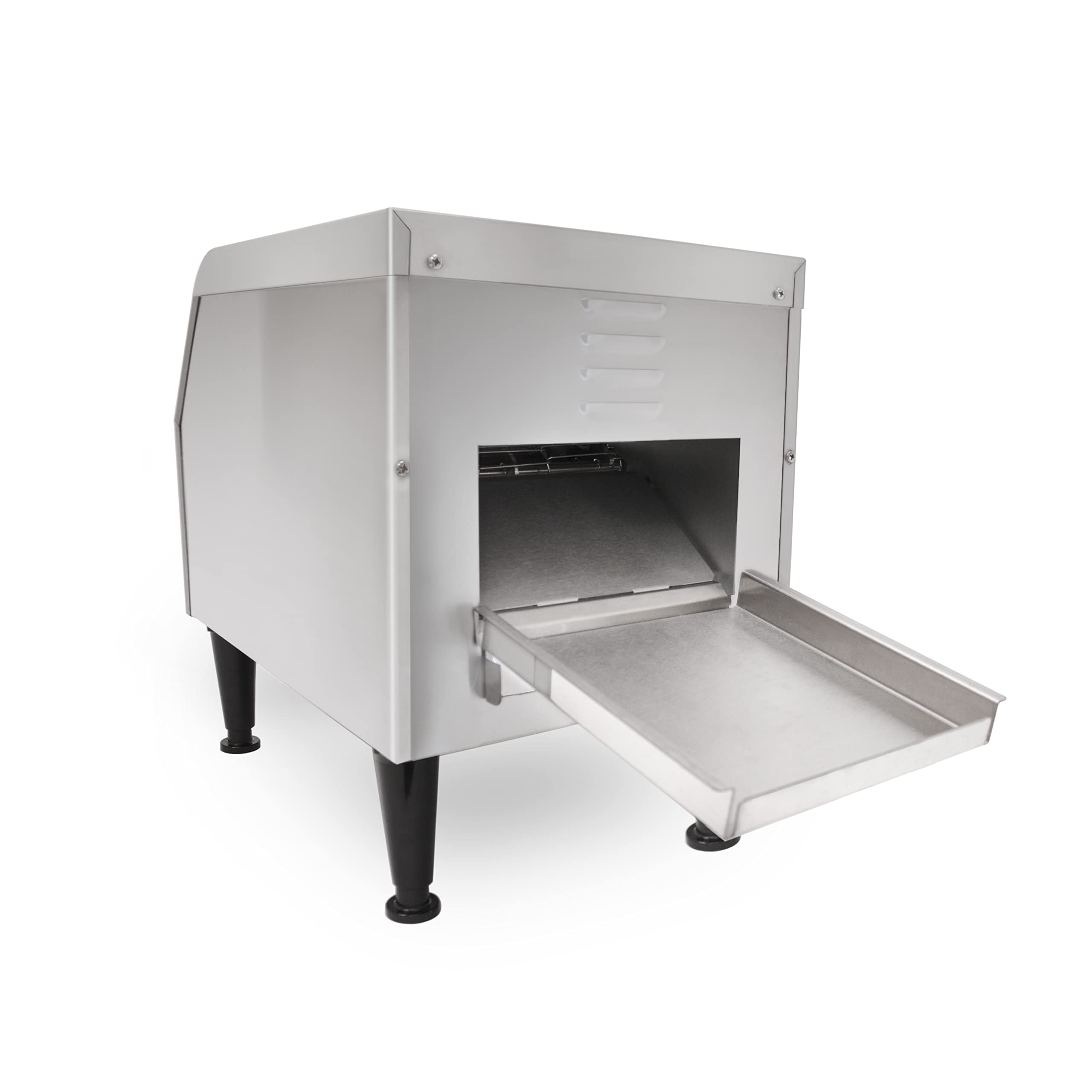 KWS CT-150 Commercial 1300W Electric Stainless Steel Conveyor Toaster - High Capacity Restaurant & Home Use - Perfect for Breakfast Cafes, Diners, and Family Kitchens