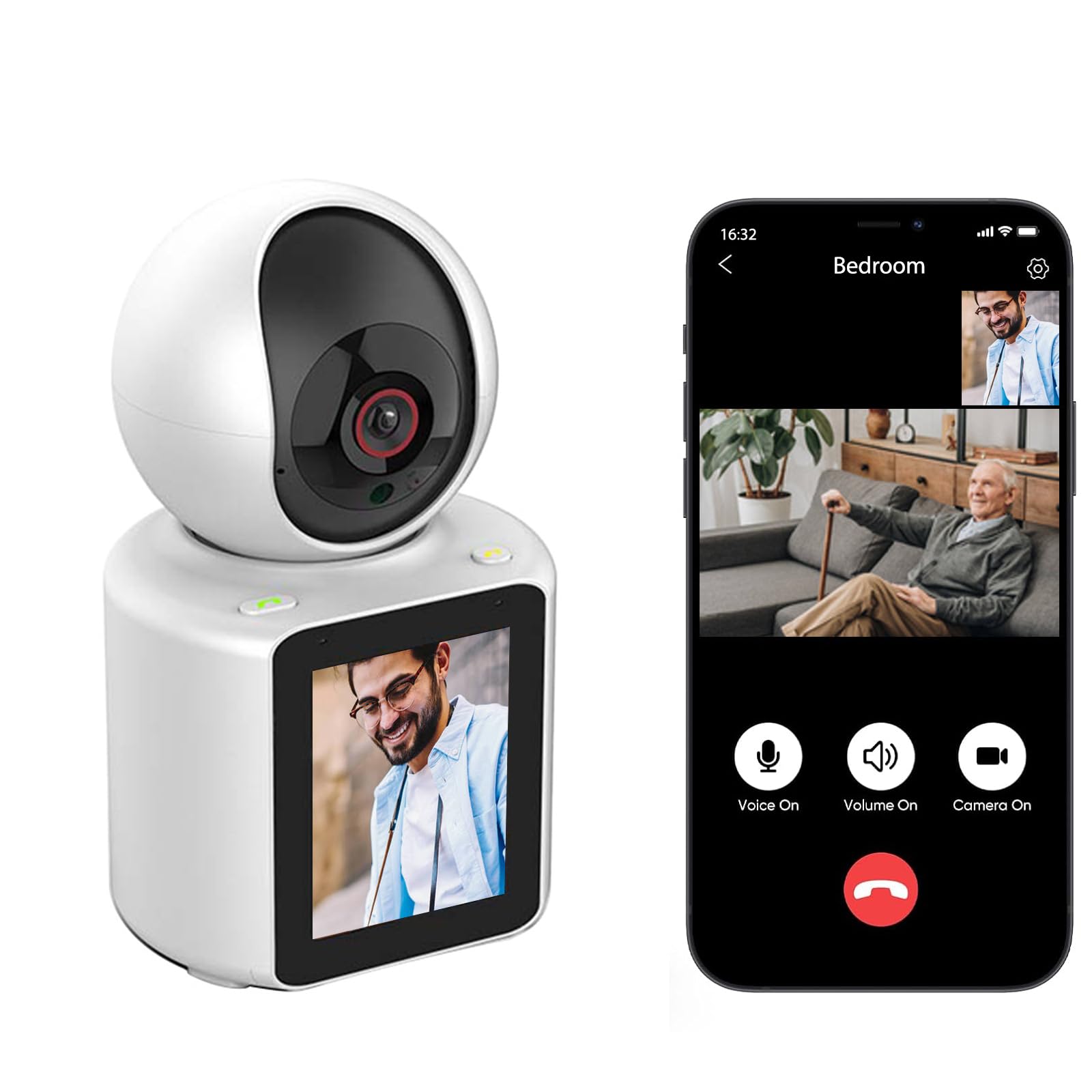 1080P Two-Way Video Calling Security Camera with 2.8