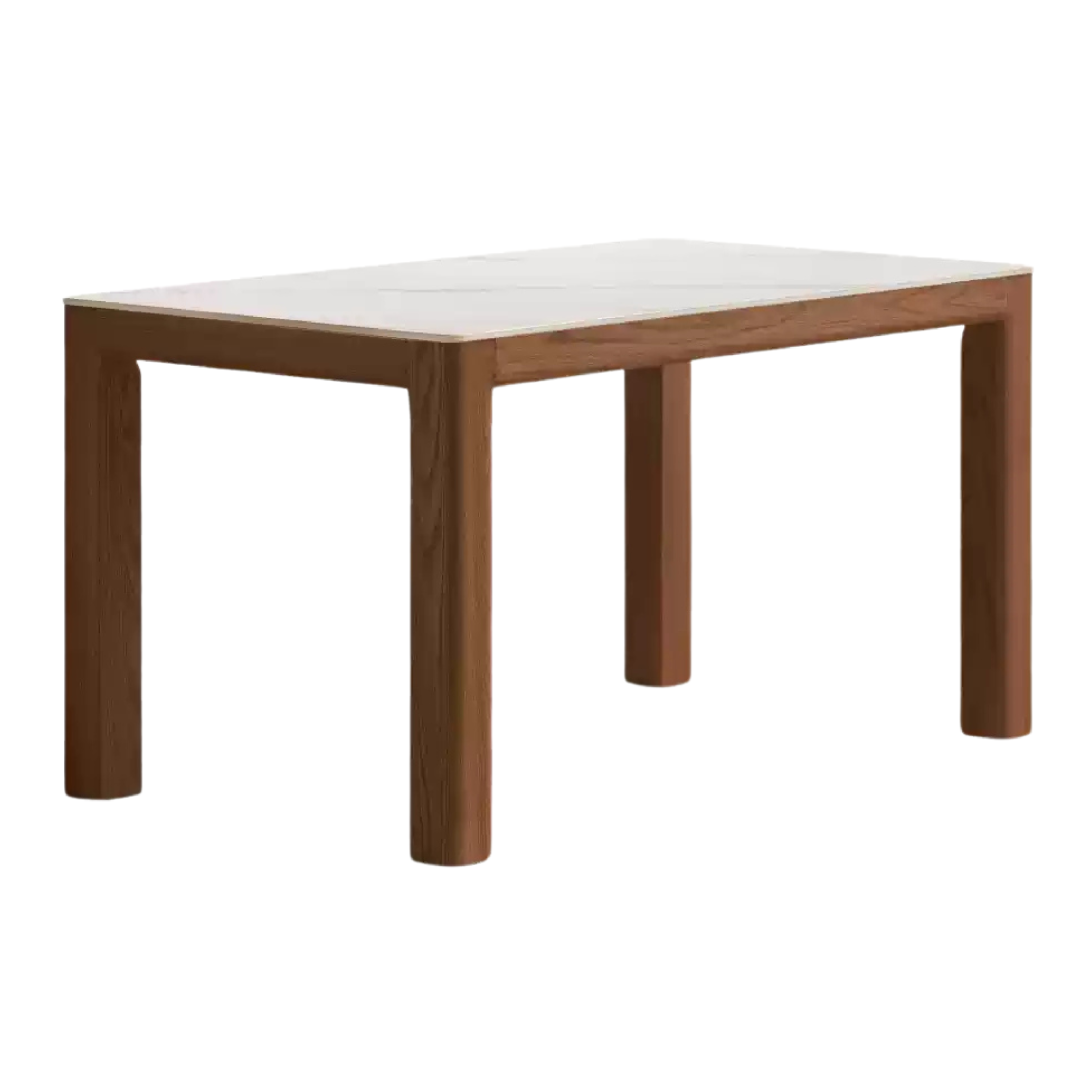 47.2x29.5x29.5 inch / 120x75x75.2 cm / Walnut Color top White color / dining table
