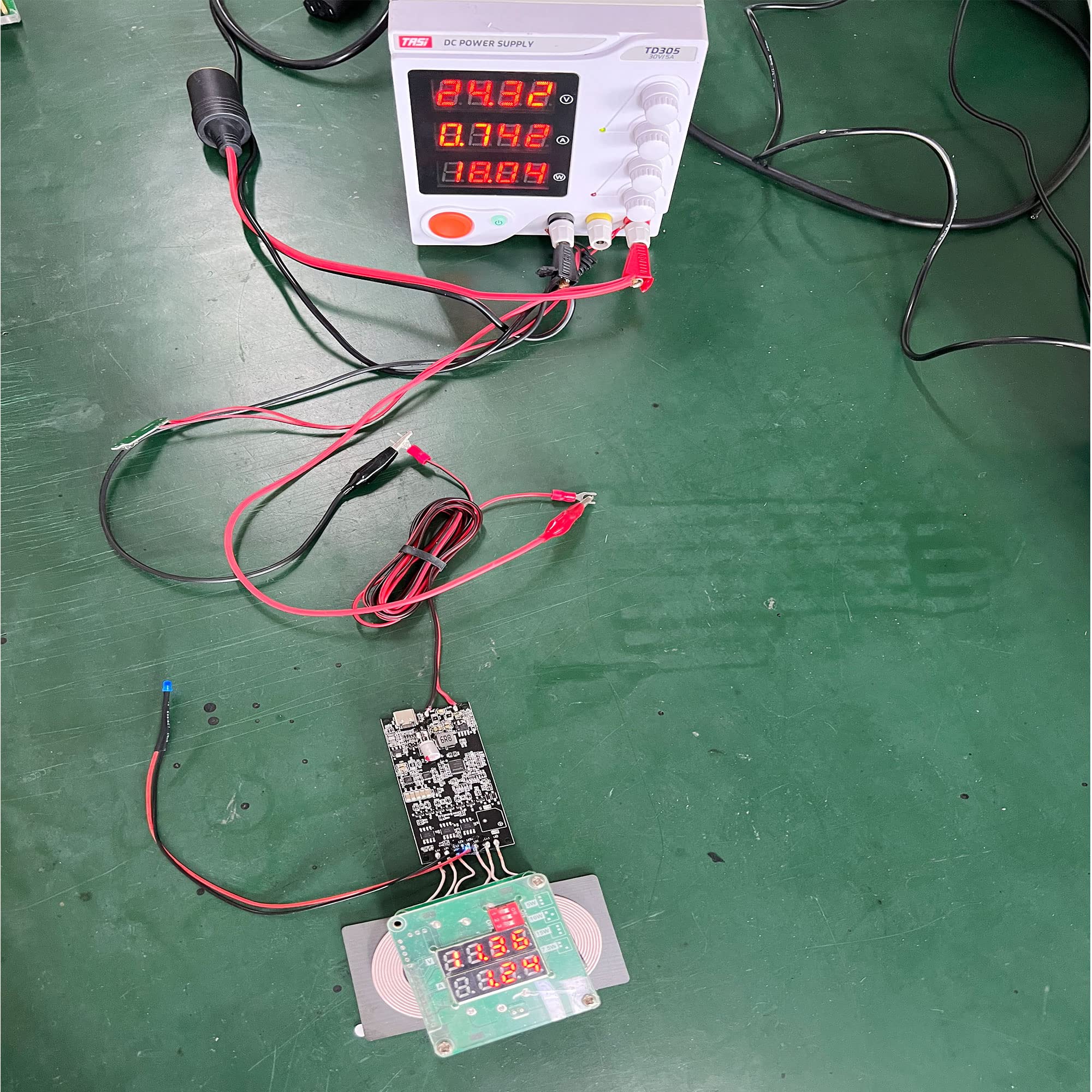 15W High Power 3-Coil Wireless Charger Circuit Board - 12-24V Input for DIY Car, Truck & RV Wireless Charging | Perfect for On-the-Go Charging in Vehicles & Mobile Workspaces