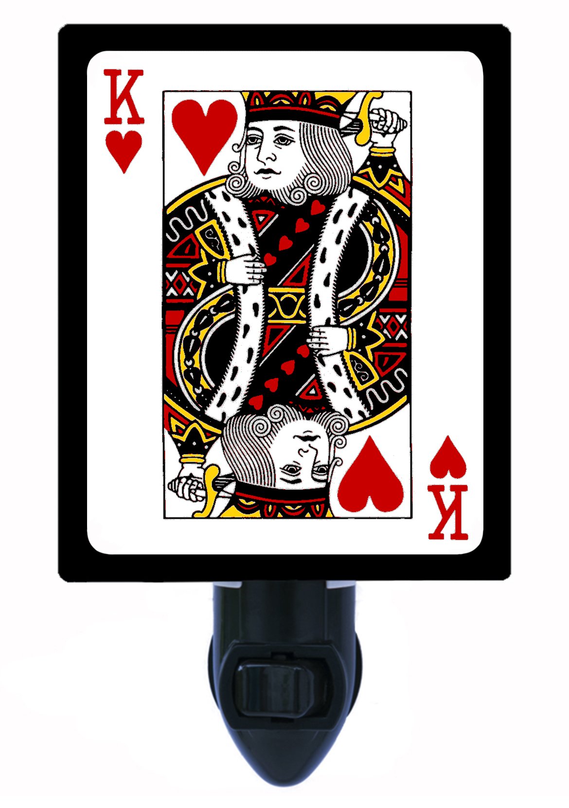King of Hearts LED Night Light - Poker Playing Cards Deck Decor for Home, Bedroom, or Game Room - Perfect for Poker Lovers & Casino Theme Decor