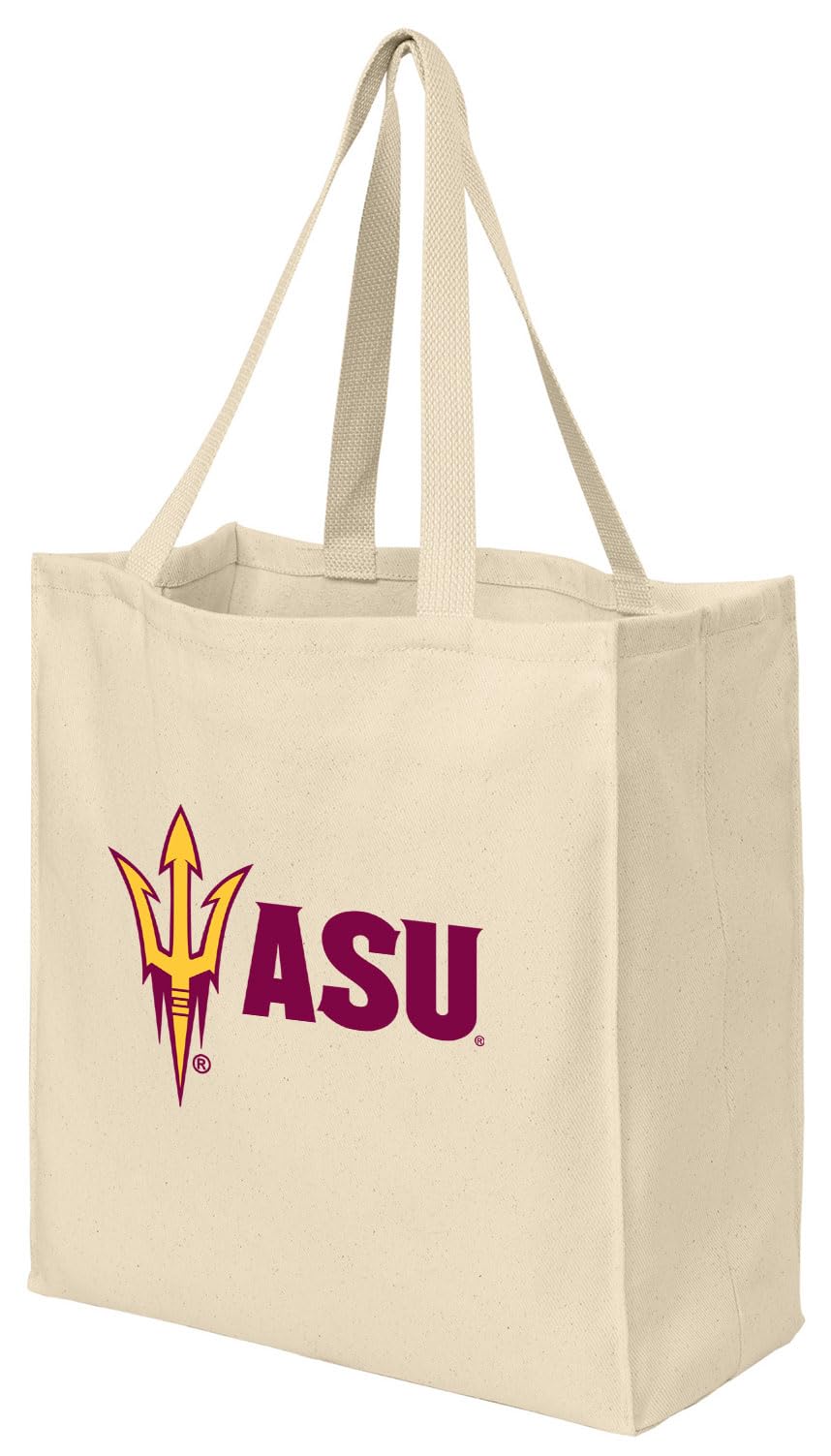 ASU Reusable Grocery Bags - Eco-Friendly Arizona State University Cotton Shopping Tote for Groceries, Campus Life & Sustainable Living