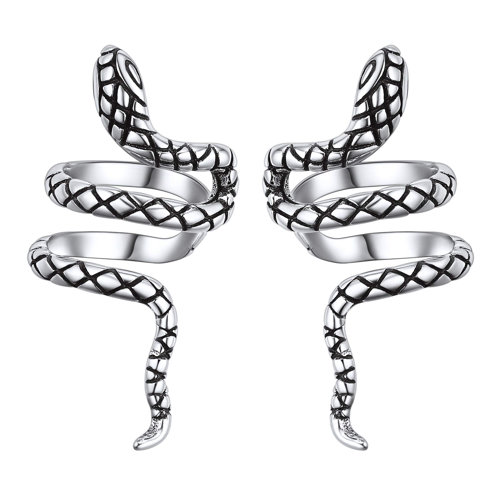 ChicSilver 925 Sterling Silver Non-Piercing Clip-On Ear Cuff Earrings for Women - Cartilage Hoop Ear Cuff Jewelry with Gift Box - Perfect for Parties, Weddings & Everyday Wear