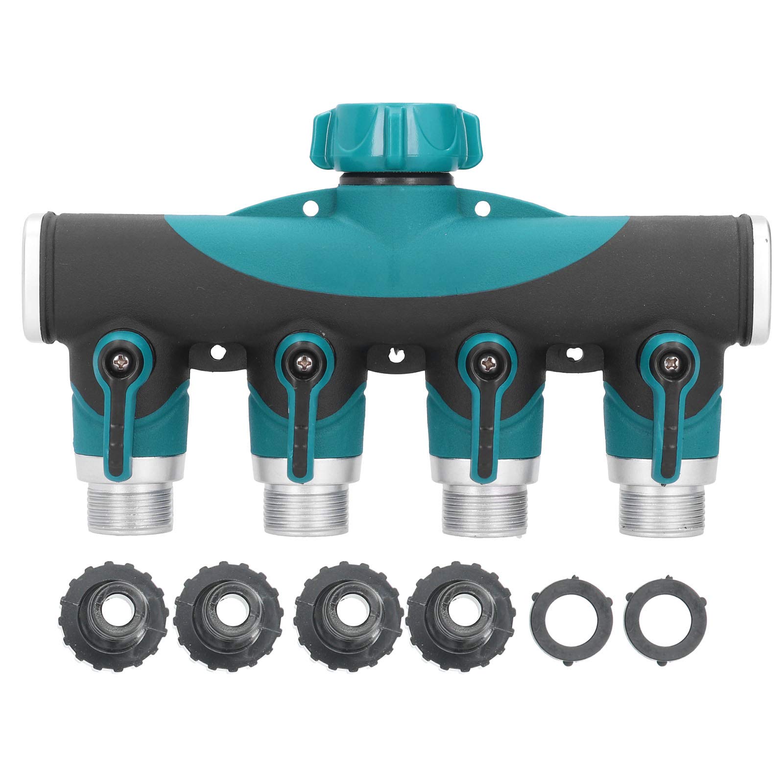 3/4 Inch Garden Hose Splitter - Anti-Rust Water Pipe Connector with Flexible Rotation for Lawn Irrigation, Car Washing & Outdoor Cleaning | Durable Brass Water Distribution Valve for Home Gardening & Yard Maintenance