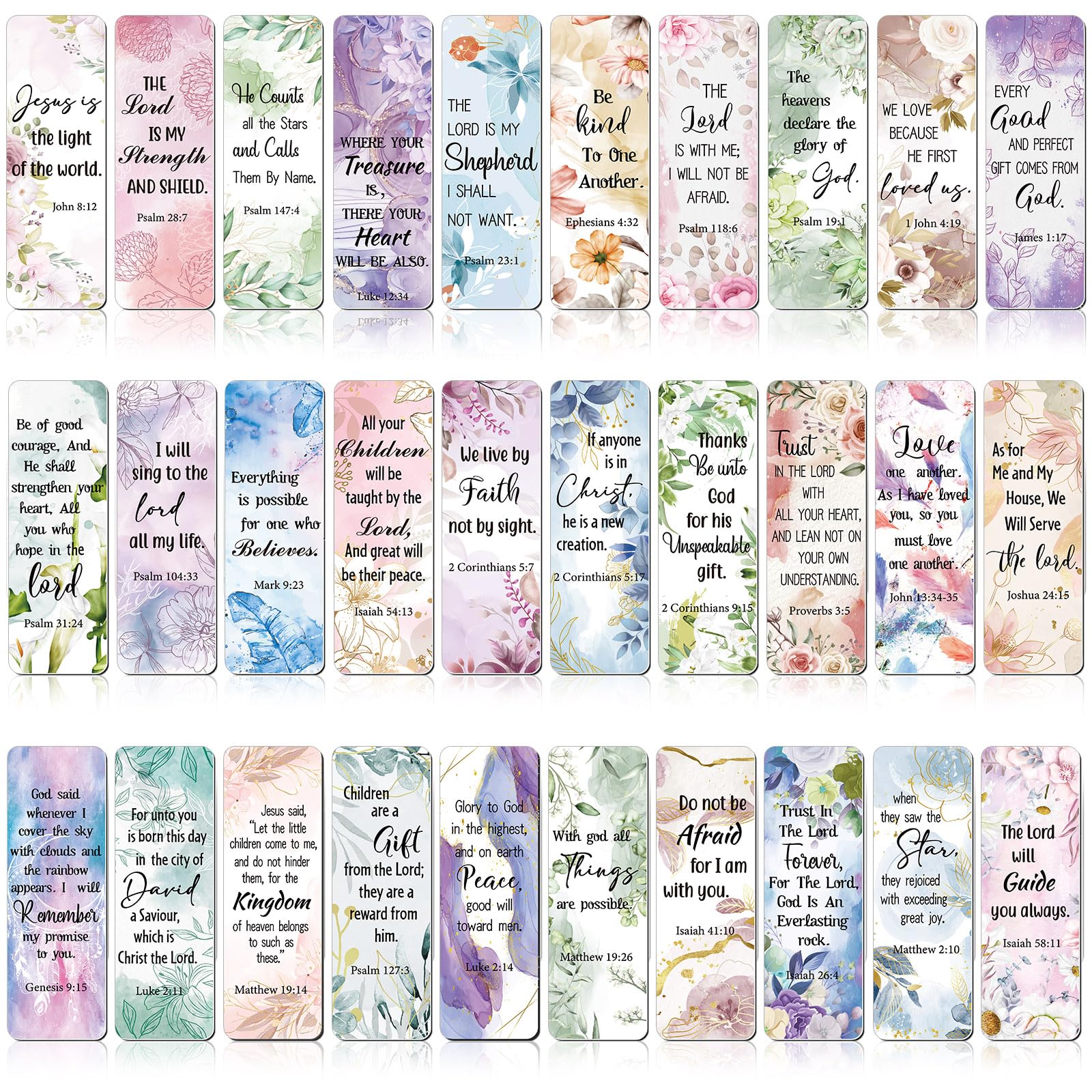 Religious Magnetic Bible Verse Bookmarks - Inspirational Gifts for Church, School & Prayer