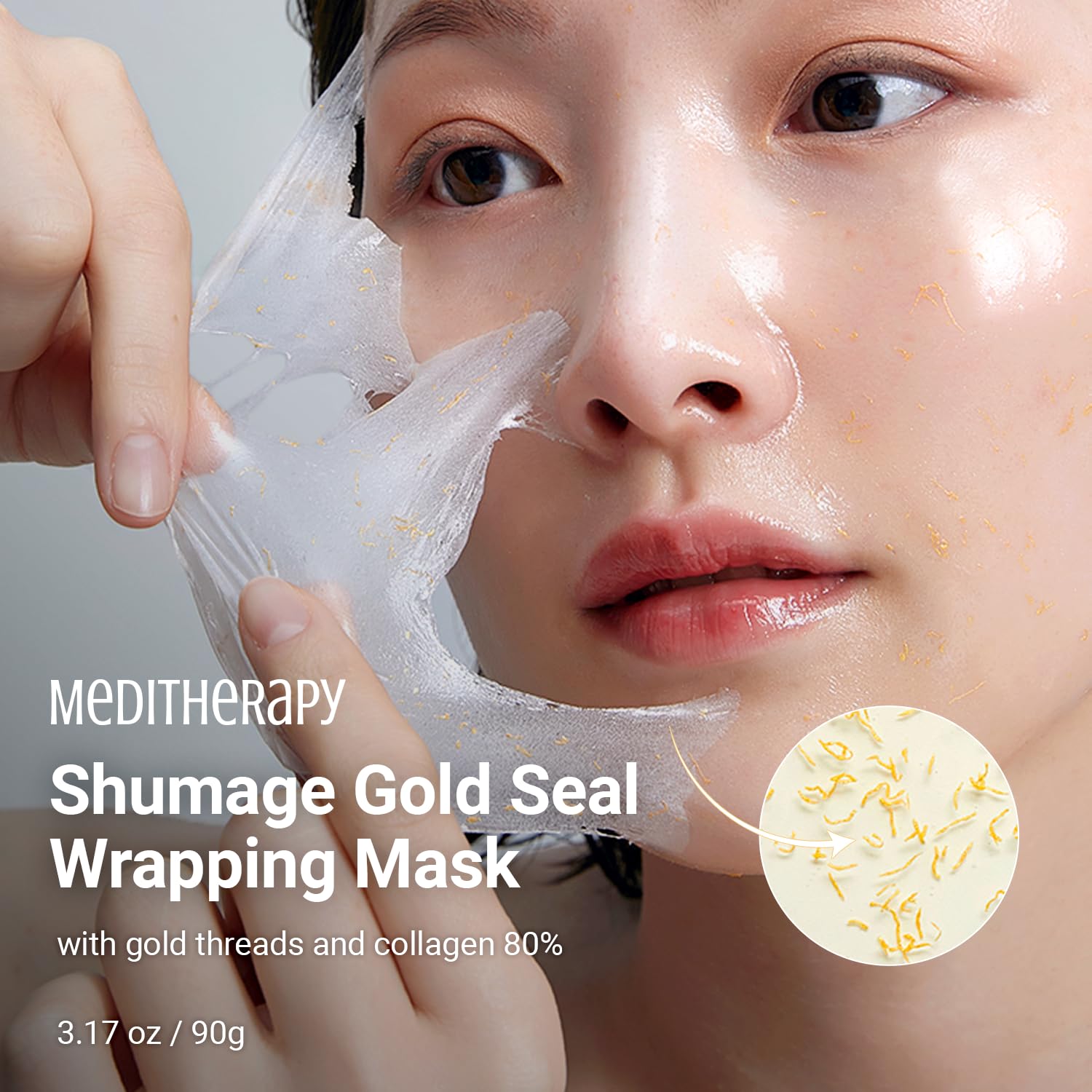 MEDITHERAPY Shumage Gold Seal Lifting Cream & Wrapping Mask Set - Anti-Aging Face Lift Cream with Hydration & Tightening for Sagging Skin - Overnight Peel Off Mask for Radiant Glow - Perfect for Night Skincare Routine & At-Home Spa Treatment