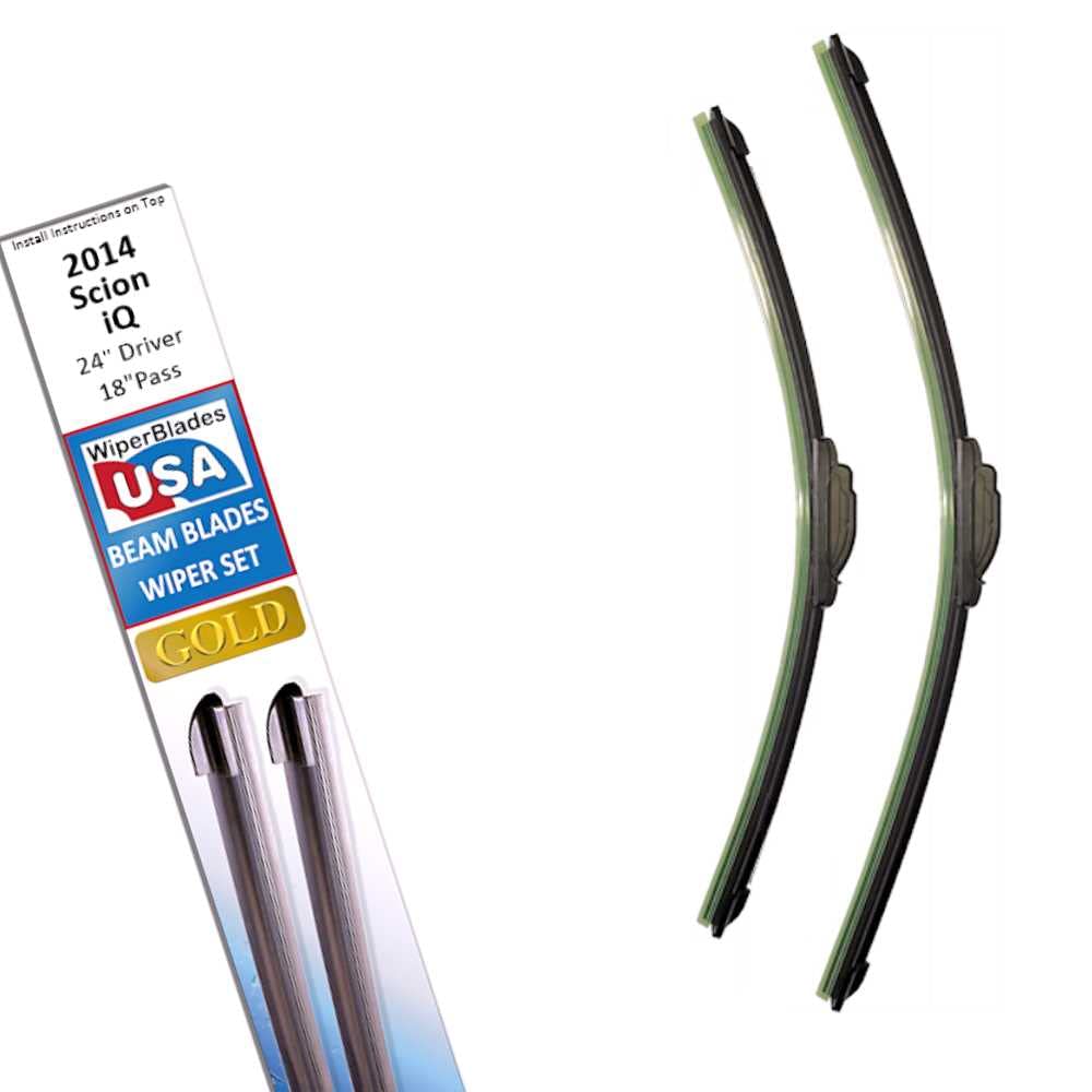 Premium Beam Blade Wiper Set for 2014 Scion iQ - All-Weather Replacement Windshield Wipers by WiperBladesUSA - Perfect for Rain, Snow and Harsh Driving Conditions