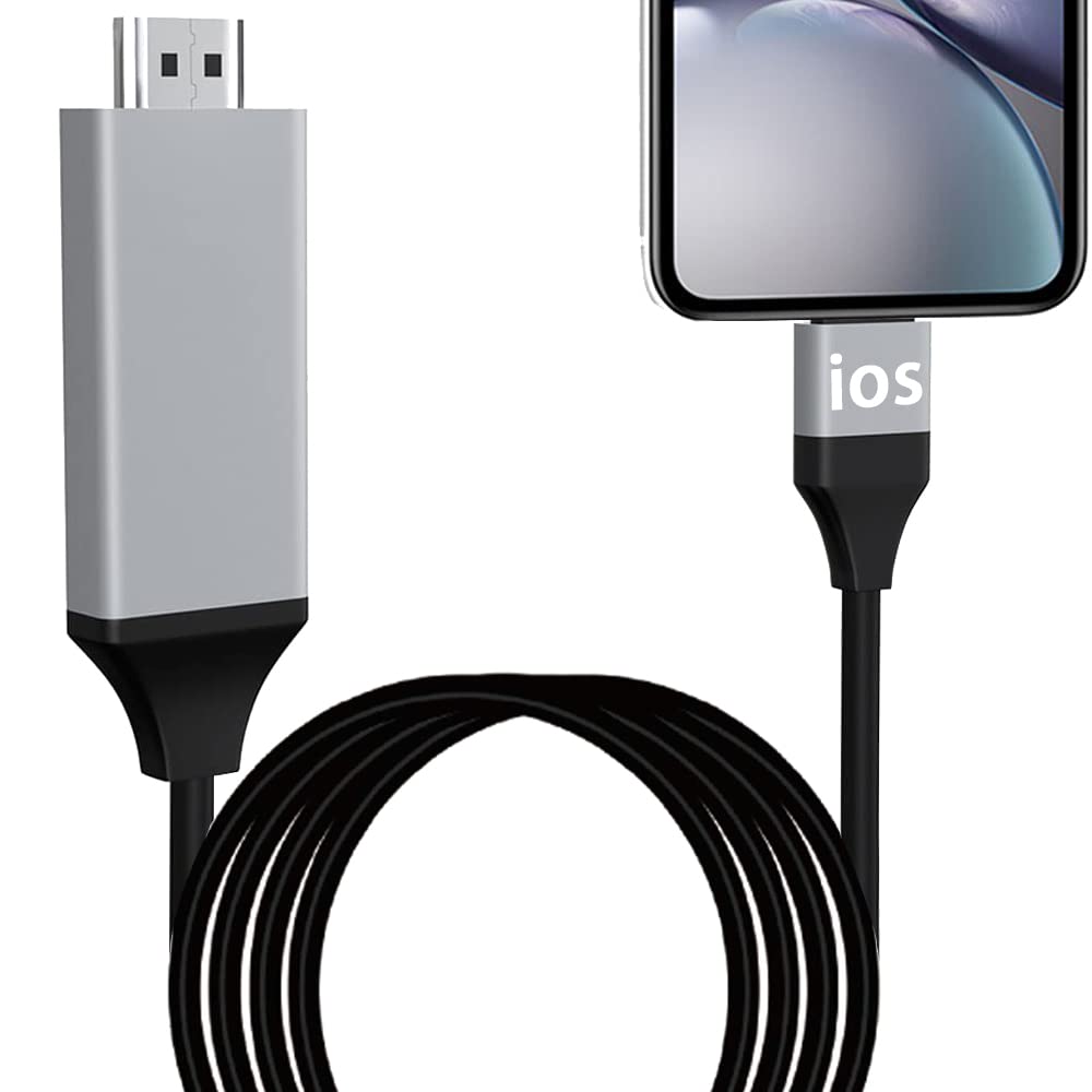 Apple MFi Certified Lightning to HDMI Adapter Cable - 2K Digital AV Adapter with Charging Support, Plug & Play for iPhone iPad - Perfect for Home Theater, Presentations & Gaming