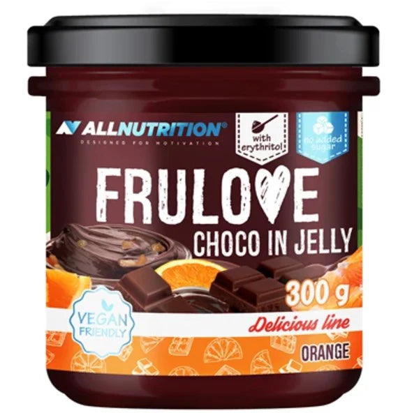 Allnutrition Frulove Choco In Jelly - 300g Fruit Flavored Chocolate Jelly Snacks | Healthy & Delicious Treat for Kids & Adults | Perfect for Lunchboxes, Parties & On-the-Go Snacking