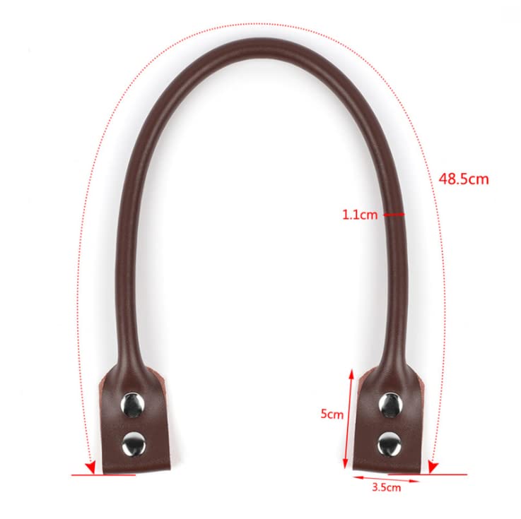 Genuine Cowhide Leather Handbag Handles 0.4'' Wide 21.6 Inch - Premium Replacement Bag Straps for DIY Purse Repair & Crafting (Dark Brown, WT09) | Perfect for Handbag Restoration, Tote Bag Upgrades & Leather Craft Projects