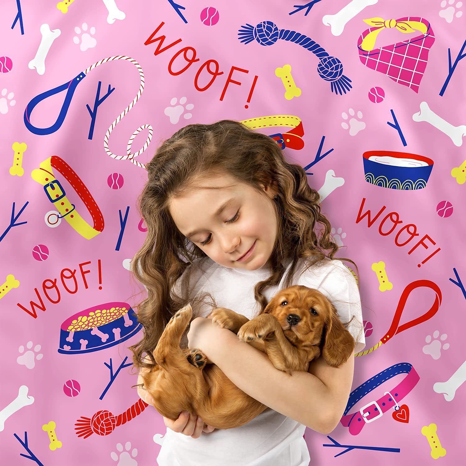 Happy Birthday Dog Backdrop - 4x4ft Pink Dog Party Decorations for Photography Background, Wall Decor & Photo Booth | Indoor & Outdoor Dog Birthday Party Supplies - Perfect for Puppy Birthday Celebrations, Pet Photo Shoots & Themed Events