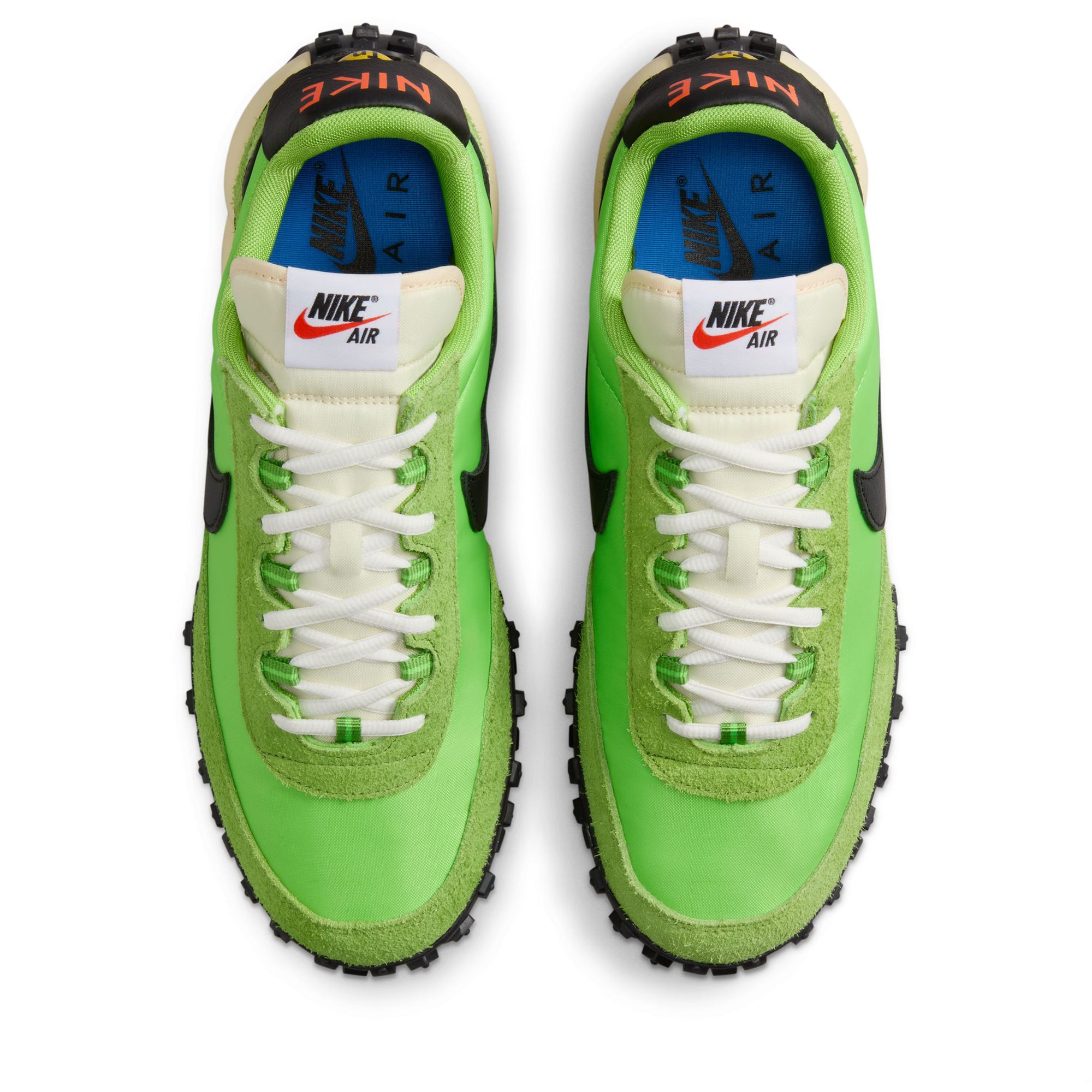 Nike Air Max Waffle SP Running Shoes - Men's Action Green/Total Orange Sneakers for Jogging, Gym & Casual Wear