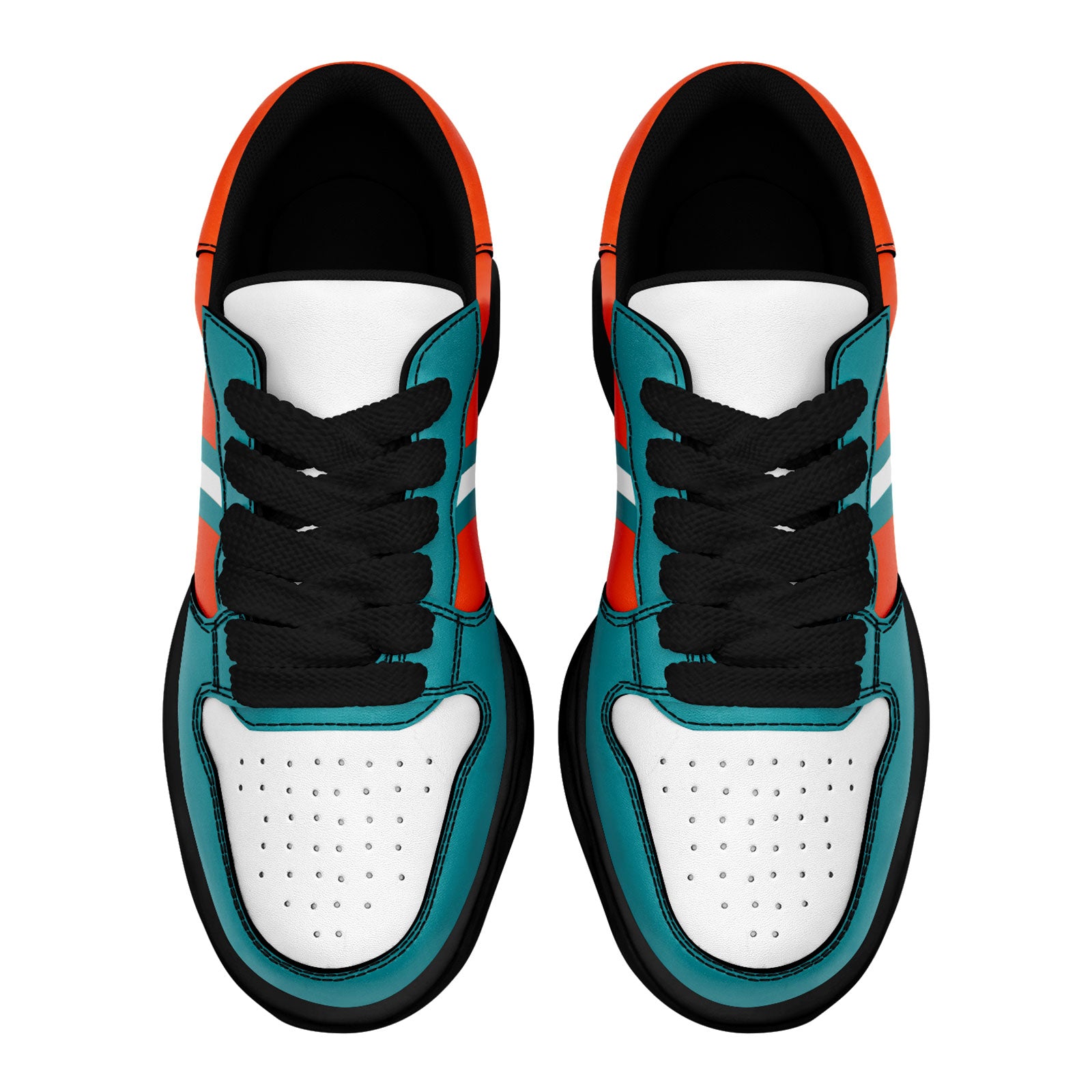 Custom Green & Orange Miami Sneakers - Personalized Unisex Shoes FN032 D020389 | Trendy Streetwear & Casual Fashion for Men & Women