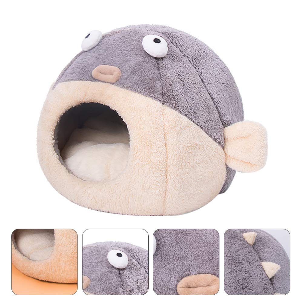 Balacoo Heated Pet Bed for Cats & Dogs - Cozy Cave Bed with PP Cotton, Warm Cat Litter Kitten Bed & Puppy Sleeping House - Perfect Indoor Cat Hut, Dog House Bed & Hamster Nest for Winter Comfort