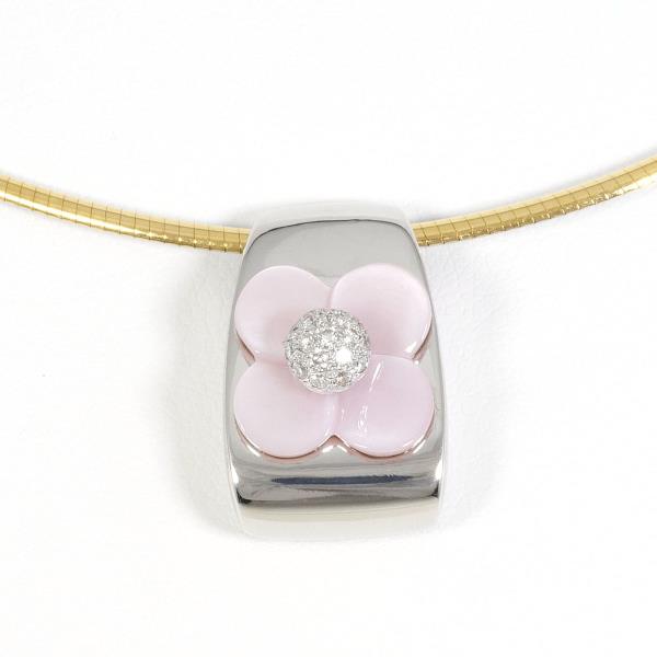 18K Yellow Gold & White Gold Shell Pendant Necklace with Diamonds - Elegant Beach Jewelry for Women, Perfect for Weddings, Parties & Gifts