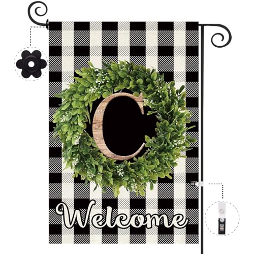 Letter C Garden Flag