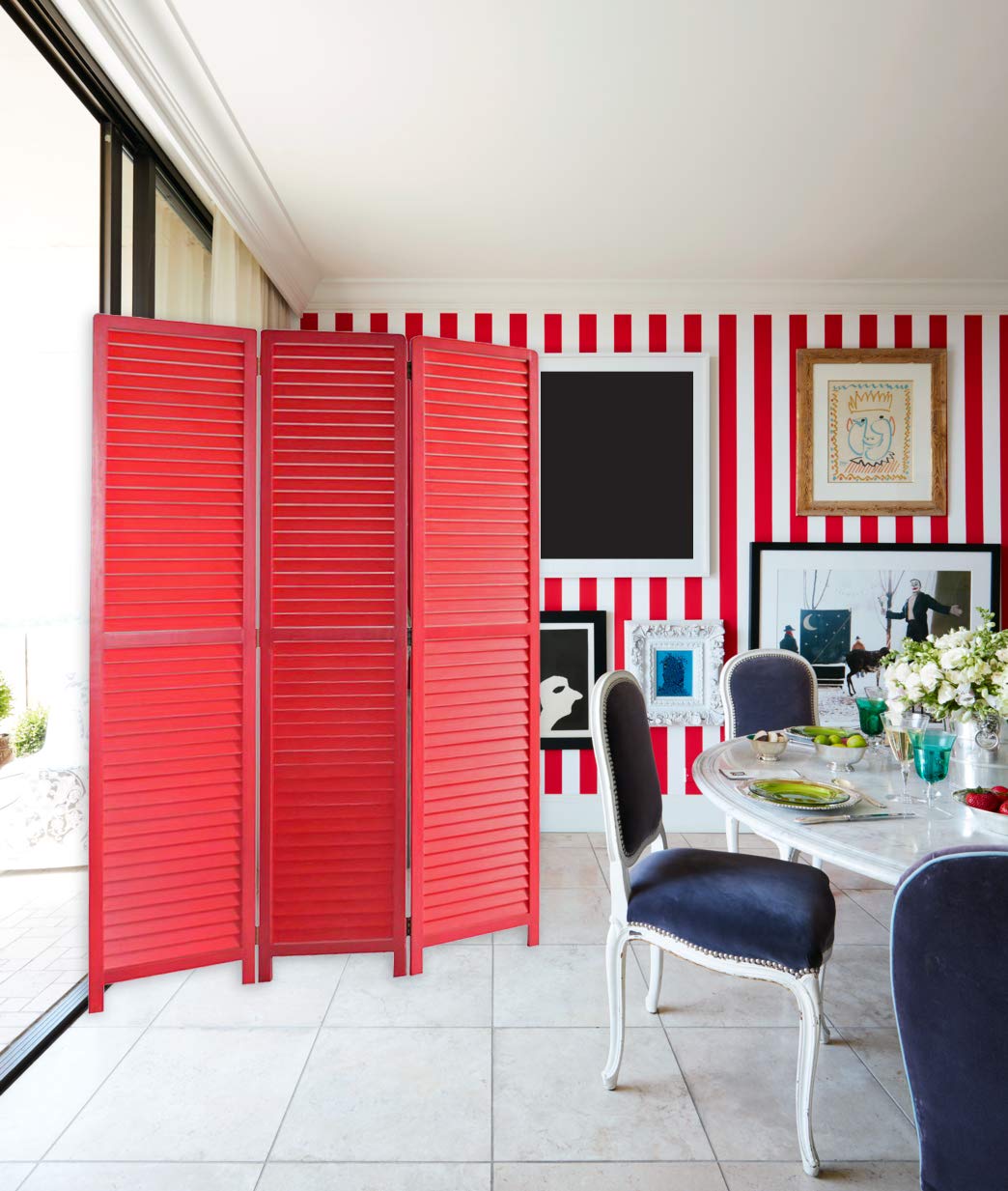 Stylish Large Screen Gems Room Divider - Perfect for Home Office, Living Room & Bedroom Privacy