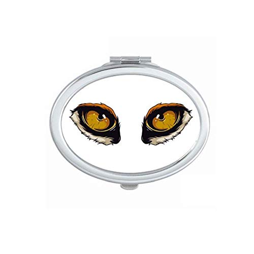 DIYthinker Cartoon Animal Fox Eye Decoration Mirror - Portable Foldable Double-Sided Makeup Mirror for Travel, Home Vanity & Handbag (Handheld Compact Design)