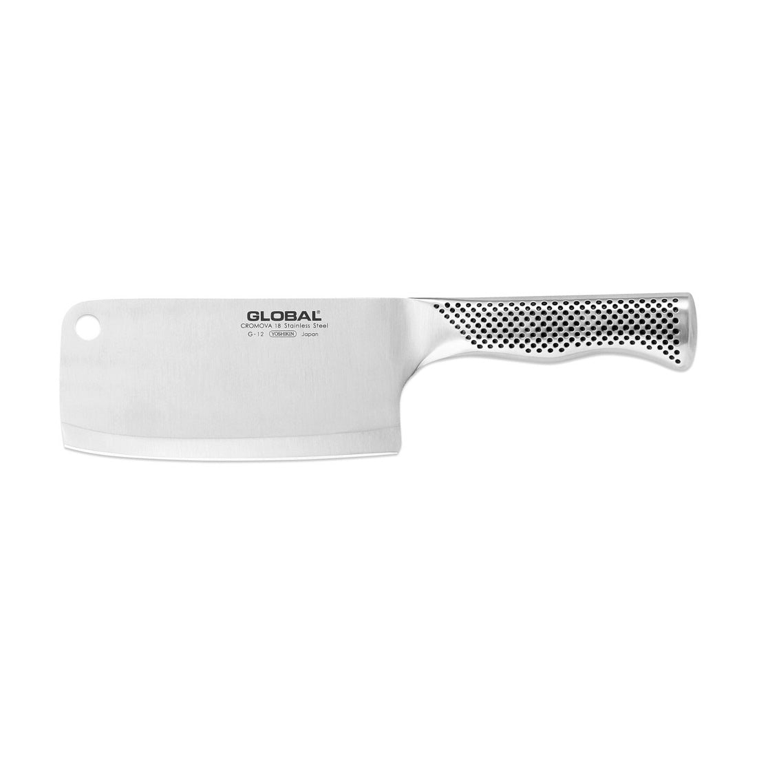 Global G 12 Professional Meat Cleaver - 6.5 Inch High Carbon Stainless Steel Butcher Knife for Chopping, Slicing & Bone Cutting - Perfect for Home Kitchen, Restaurant & BBQ Use