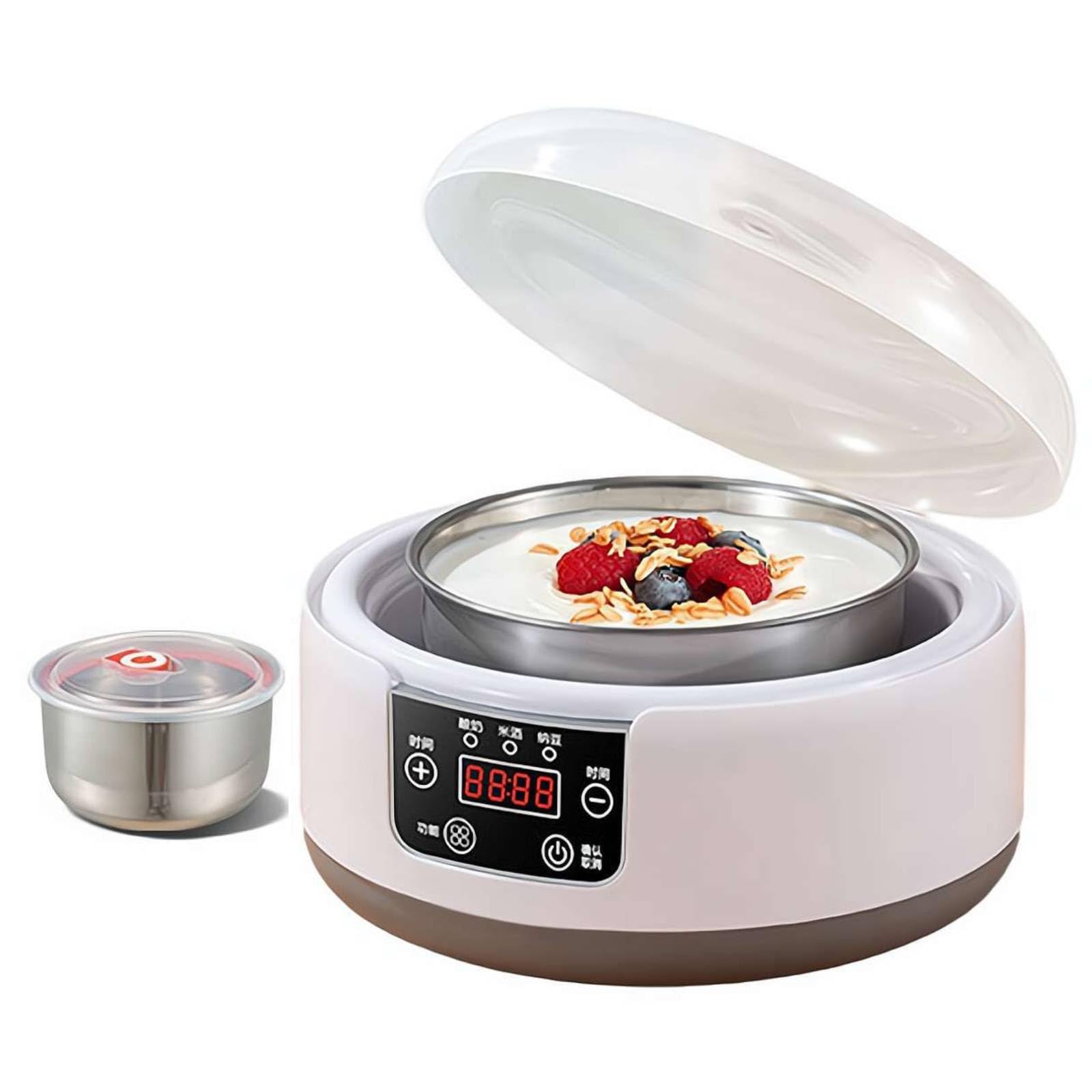 1.2L Automatic Probiotic Yogurt Maker Machine with Adjustable Temperature & Time Control - Healthy Homemade Yogurt in 8-12 Hours - Perfect Wellness Gift for Valentine's Day, Kitchen & Family Use