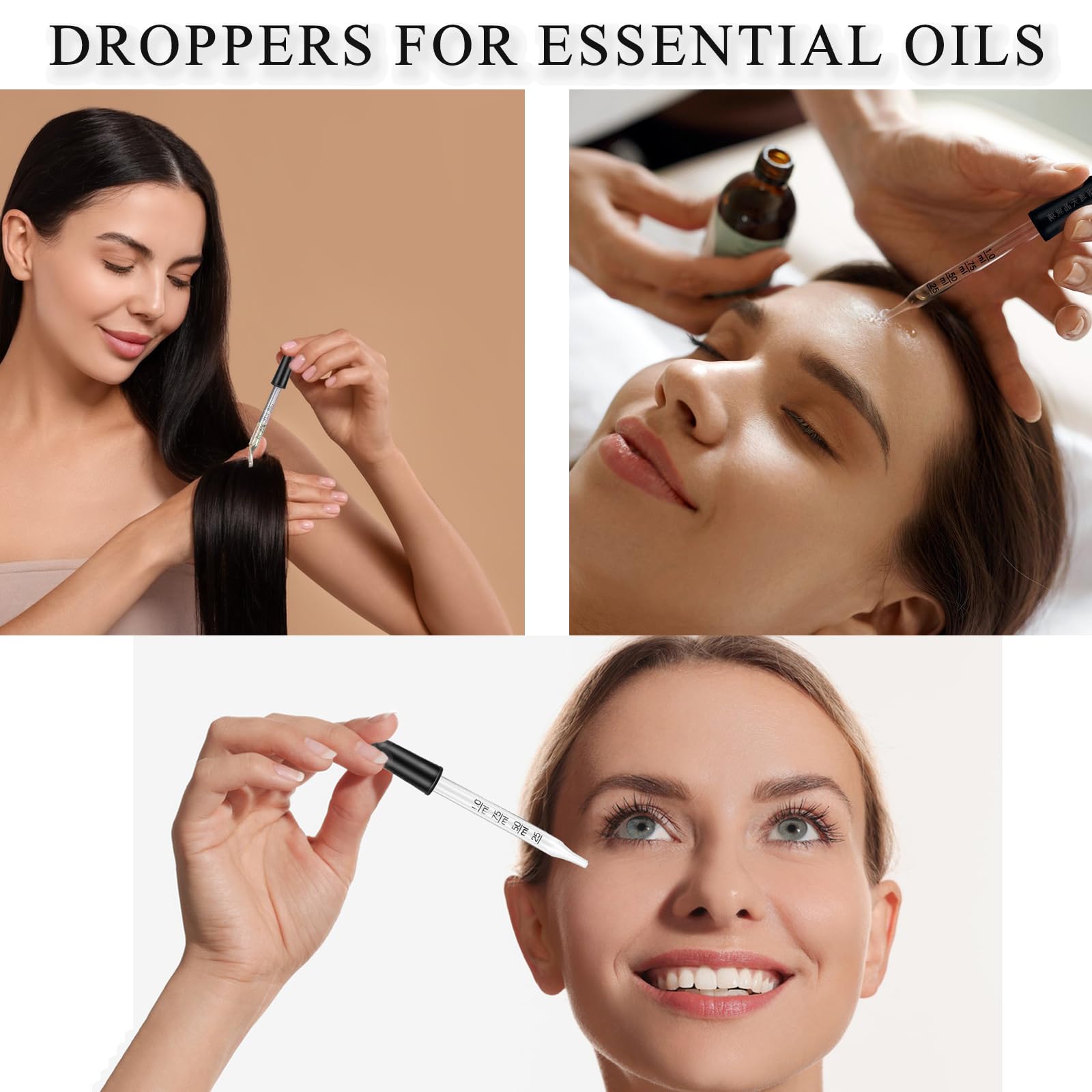 4ml Glass Droppers with Brush - Curved & Straight Tips for Lab & Healthcare