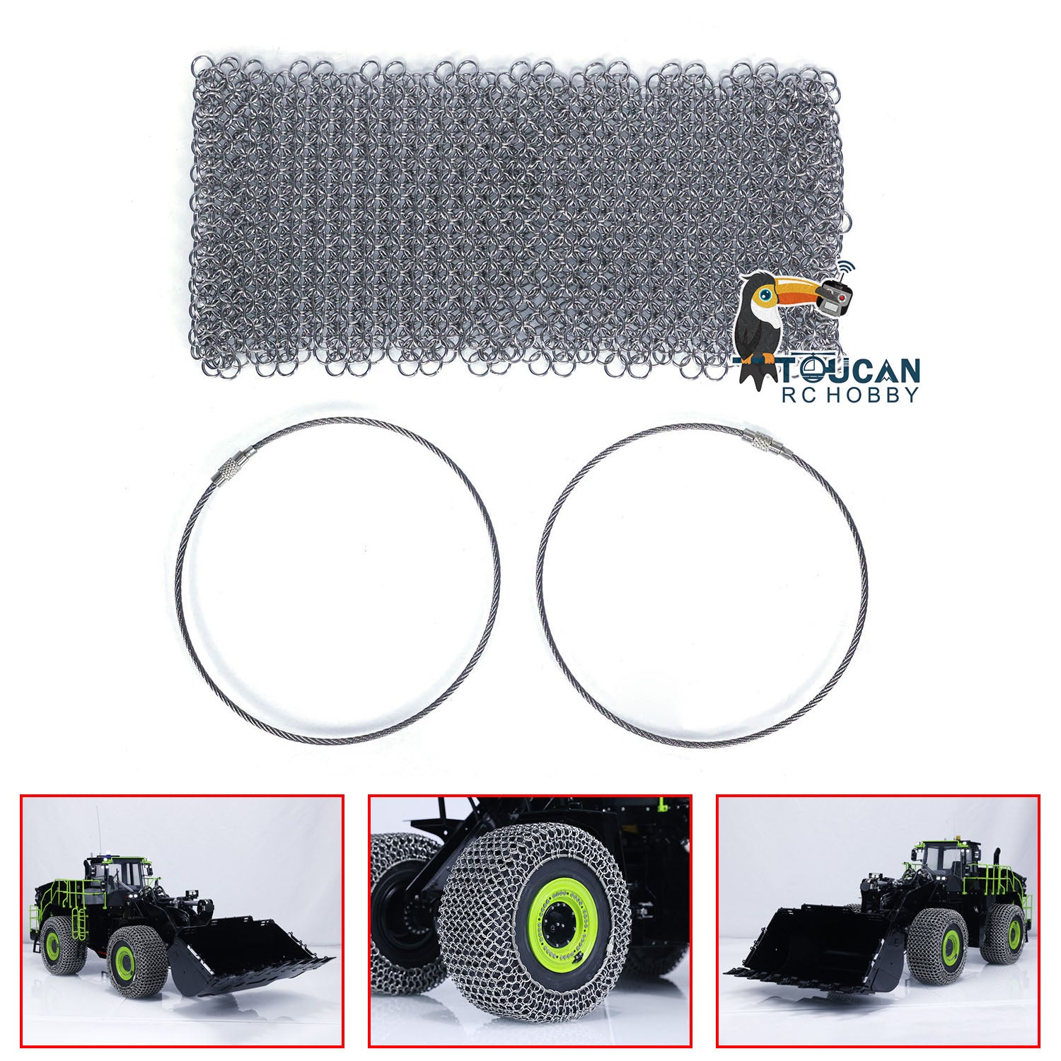 Metal Hydraulic Long & Short Clamp Rock Skip Bucket for Kabolite 1/14 K988 100S RC Loader Model - DIY Accessory & Spare Parts - Perfect for RC Construction Vehicle Simulation and Heavy Duty Play