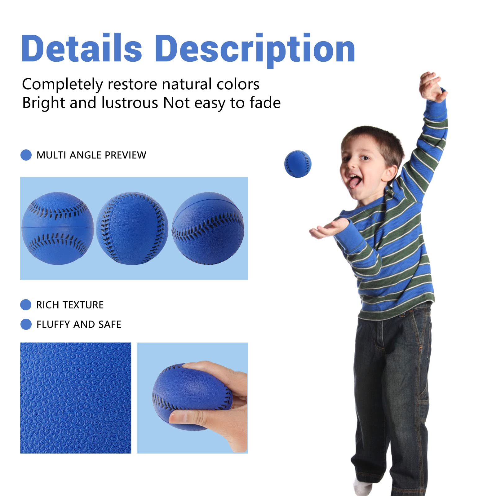 **12 Pack Soft Foam Baseballs for Kids - Safe Training Baseballs for Throwing, Catching & Batting Practice - Regulation Size for Indoor & Outdoor Play**
